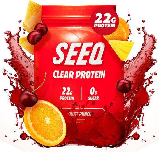 Sugar-Free Fruit Punch Clear Whey Isolate Protein Powder - 25 Servings, 22g Protein Per Serving - Keto-Friendly, Soy-Free Juice-Like Protein