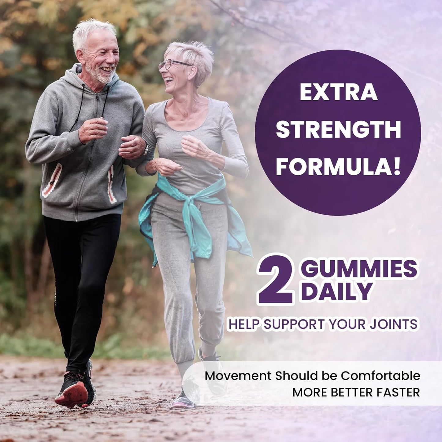 Sugar-Free Glucosamine Chondroitin Gummies - 1500mg Extra Strength with MSM, Turmeric - Joint Support for Men & Women - 90 Count