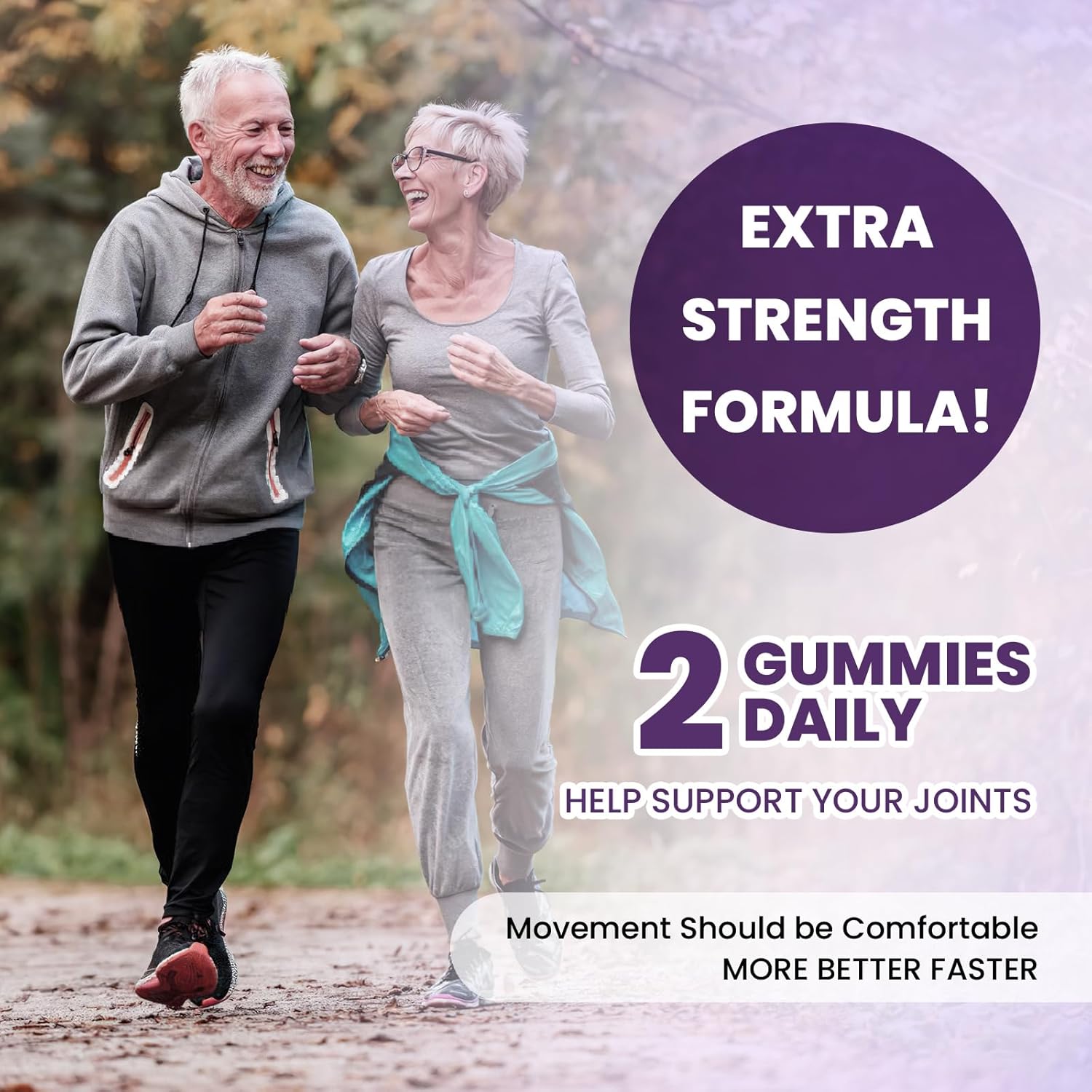 Sugar-Free Glucosamine Chondroitin Gummies - 1500mg Extra Strength with MSM, Turmeric - Joint Support for Men & Women - 90 Count