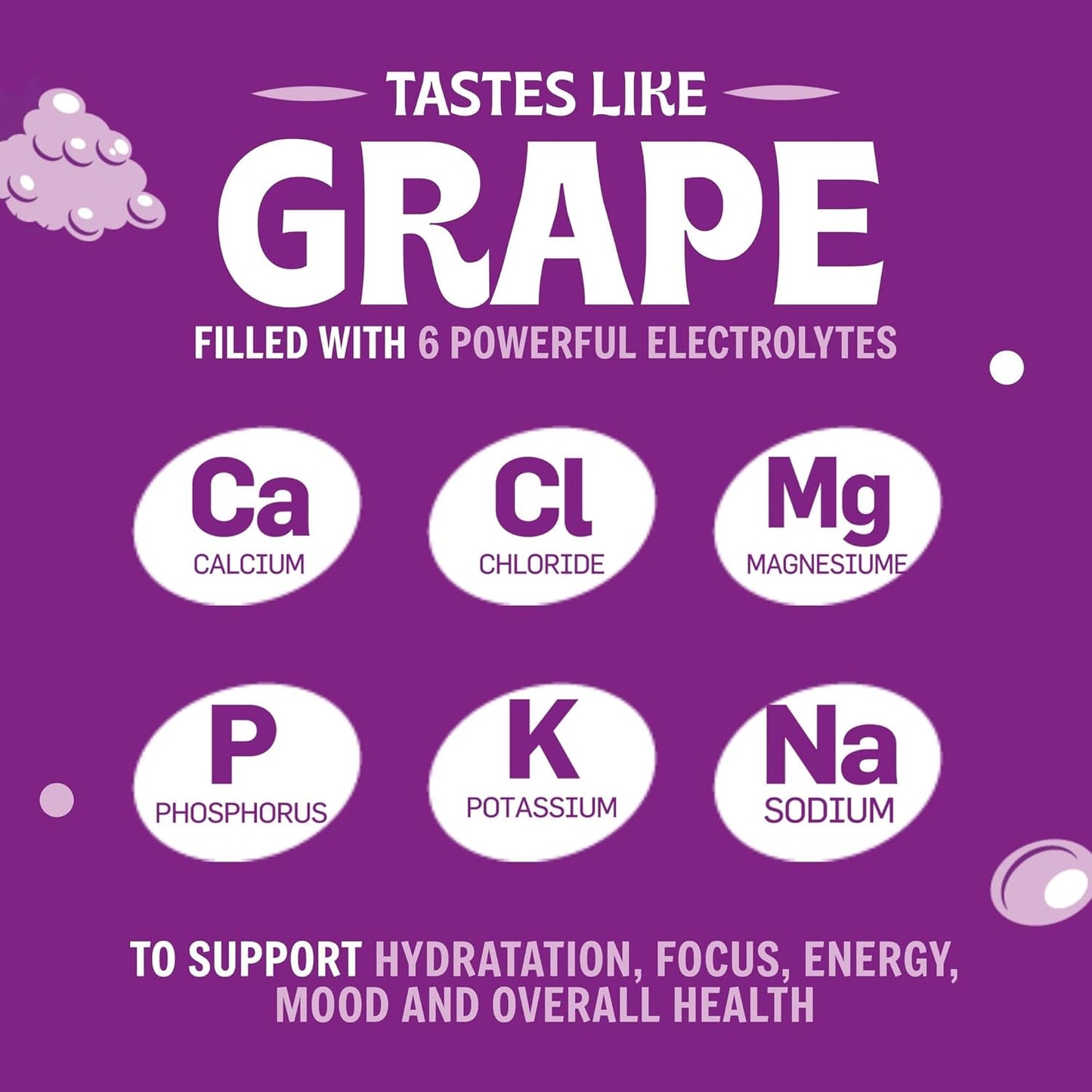 Sugar-Free Grape Electrolyte Powder Mix - 90 Servings, No Calories or Carbs, Keto & Vegan Friendly