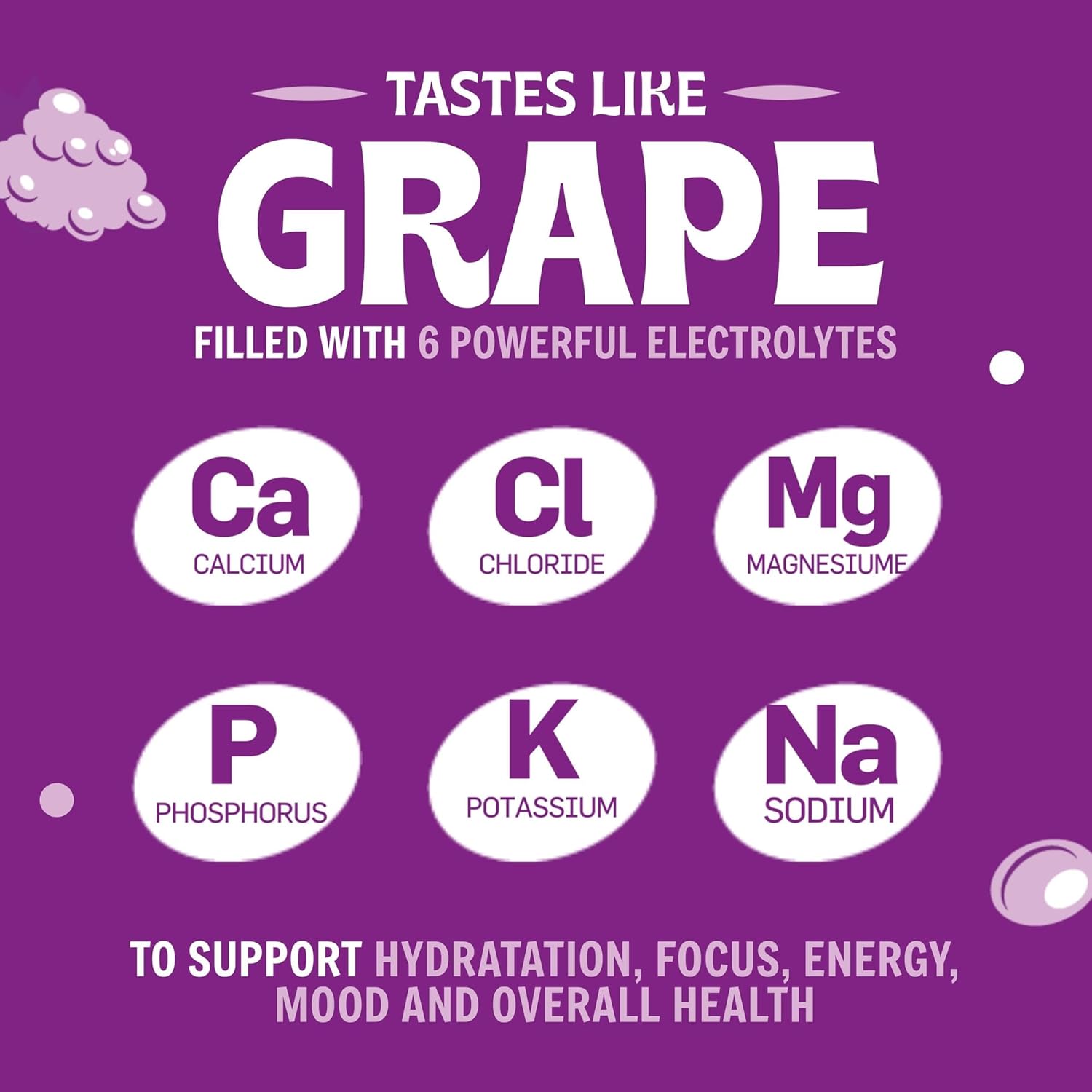 Sugar-Free Grape Electrolyte Powder Mix - 90 Servings, No Calories or Carbs, Keto & Vegan Friendly