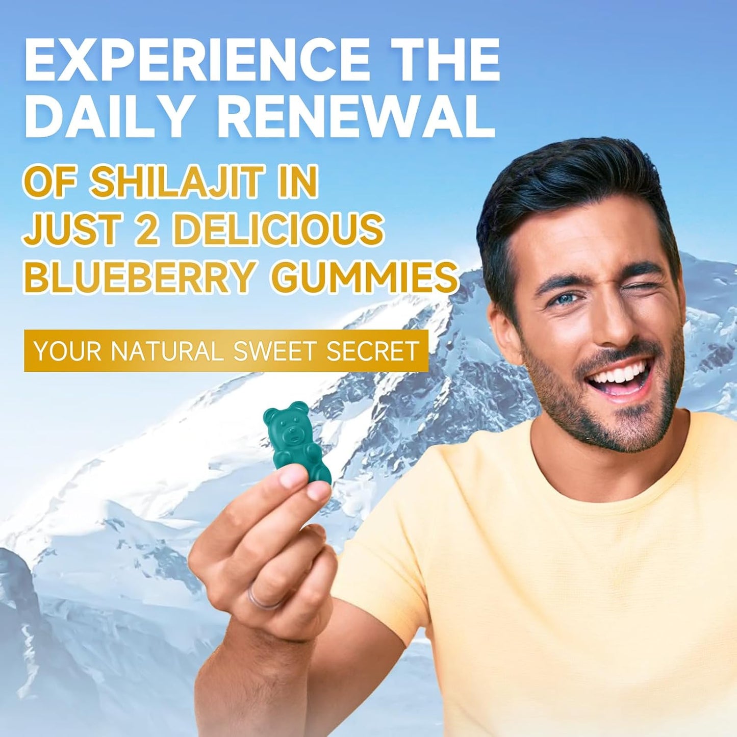 Sugar-Free Himalayan Shilajit Gummies for Energy, Brain & Immunity - 60 Gummies with 85+ Trace Minerals & Fulvic Acid - Men & Women's Supplement - BoostGo Australia