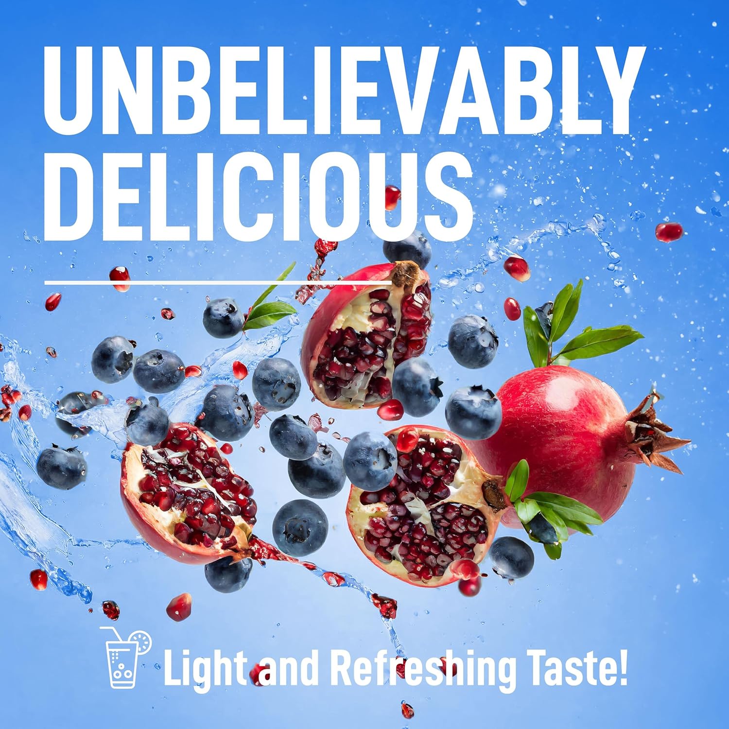 Sugar-Free Keppi Keto Electrolytes Powder for Advanced Hydration & Recovery - Blueberry Pomegranate Flavor - Made in USA - Easy Mixing