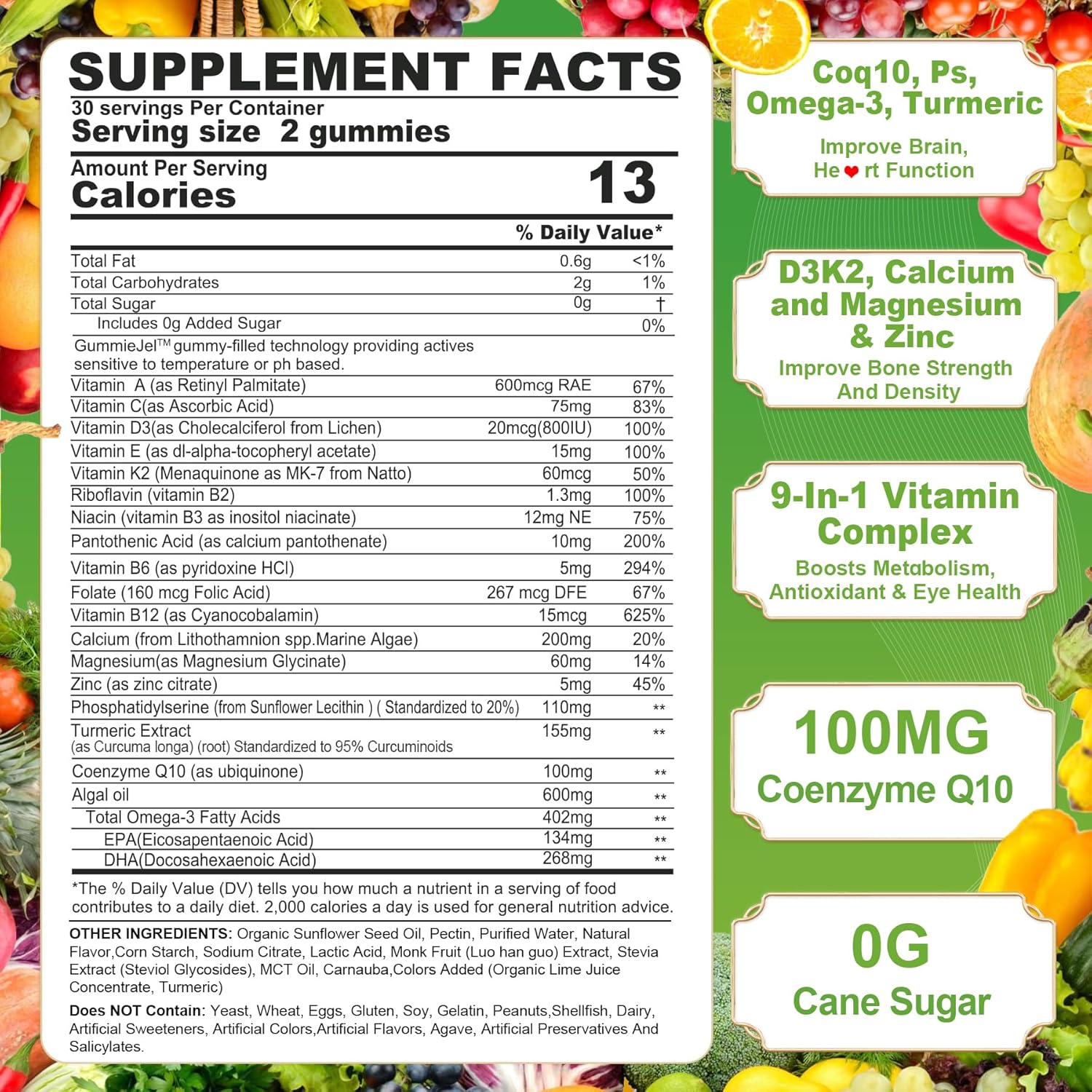 Sugar-Free Kids Immune Support & Multivitamin Gummies Bundle - 120 Count