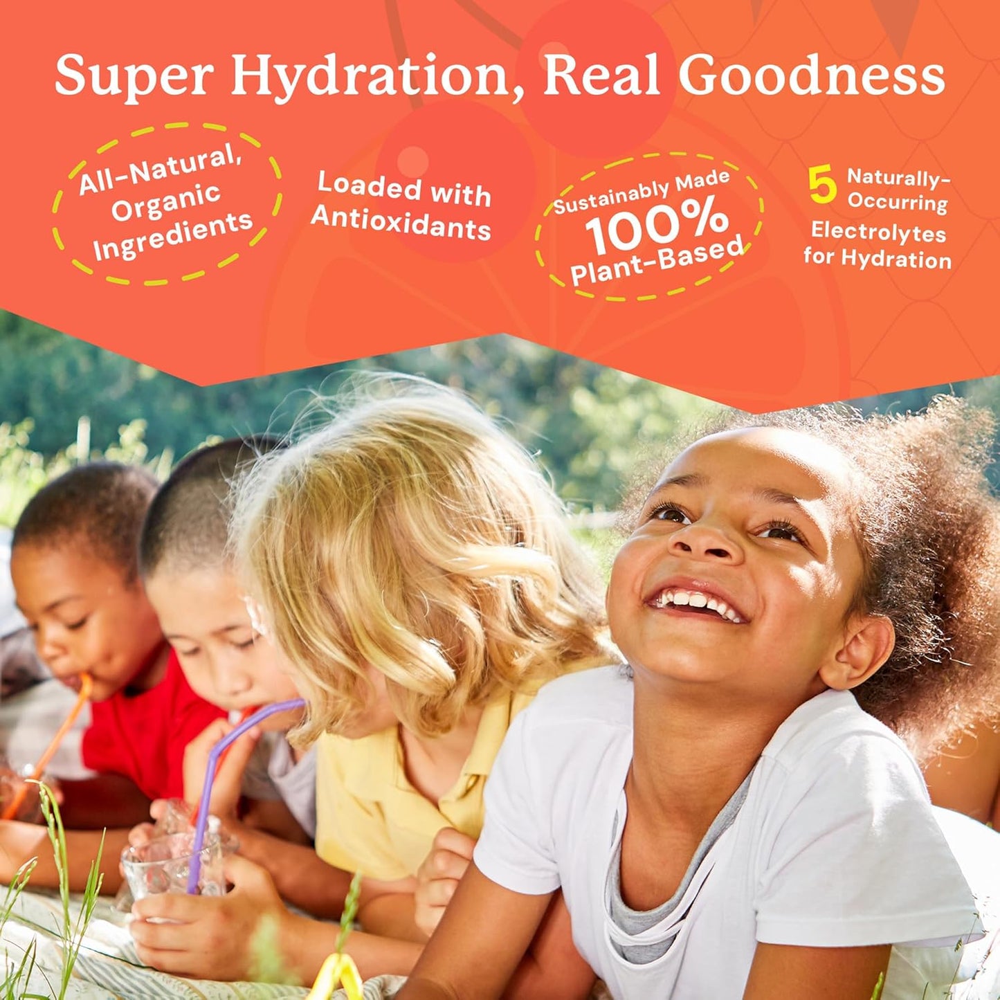 Sugar-Free Kids Probiotic Electrolyte Powder for Hydration, Digestive & Immune Support - Essential Minerals for Active Kids - Electrolyte Powder