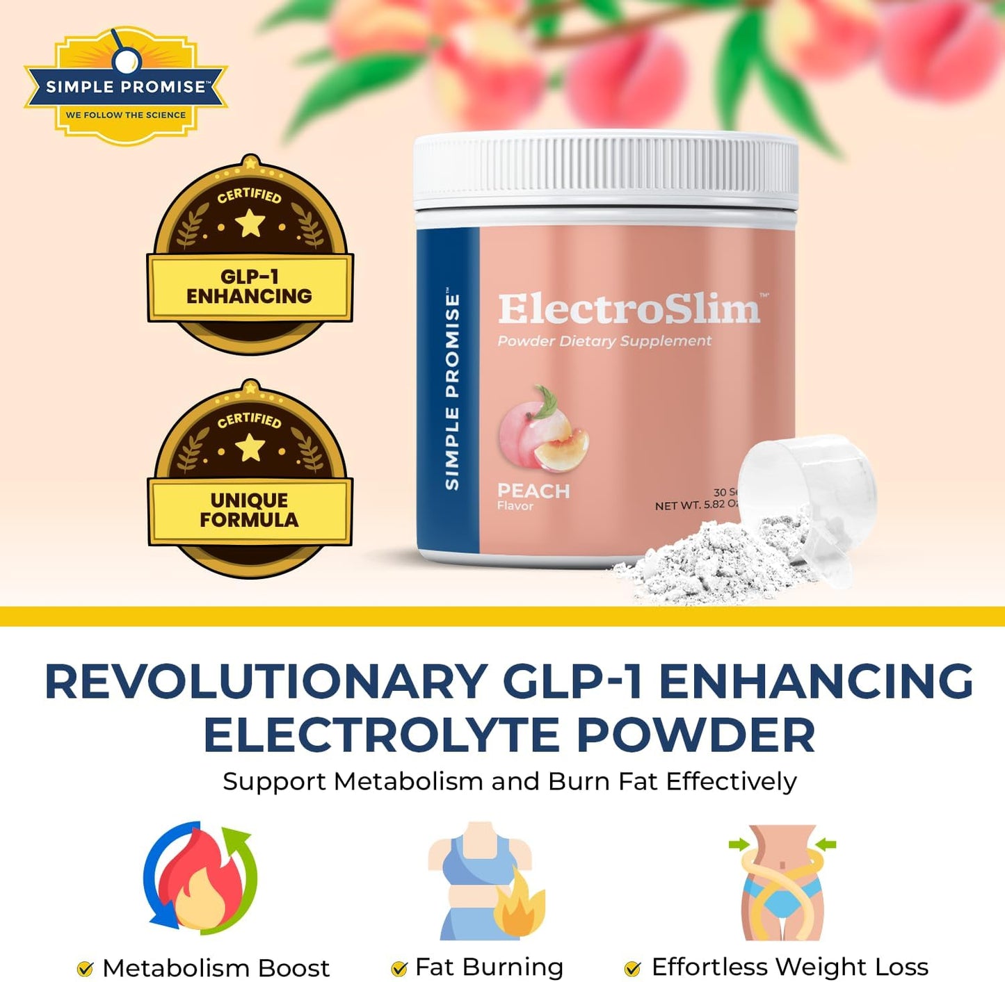 Sugar-Free Lemon Lime and Peach Electrolyte Powder Bundle for Daily Hydration and Energy Balance - ElectroSlim with Essential Electrolytes
