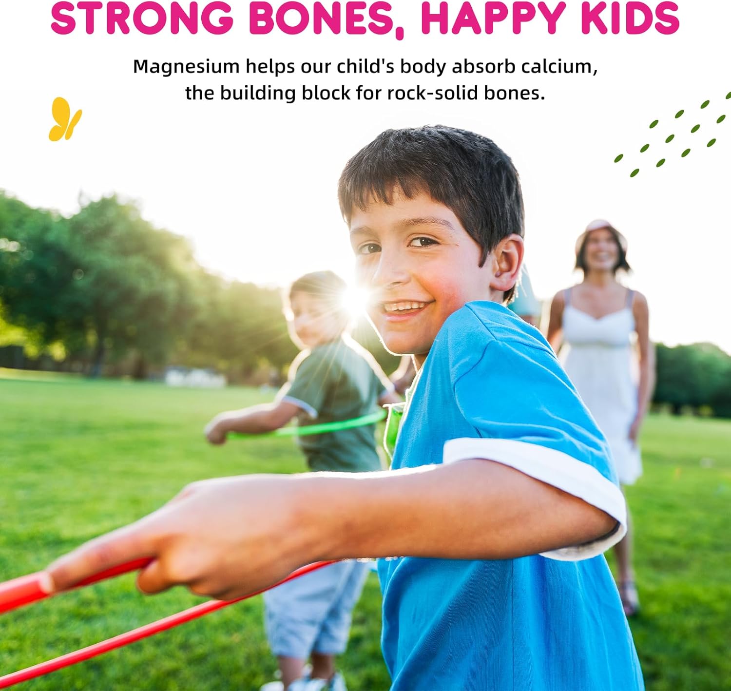Sugar-Free Magnesium Gummies with L-Theanine & Chamomile for Kids & Adults - 60ct