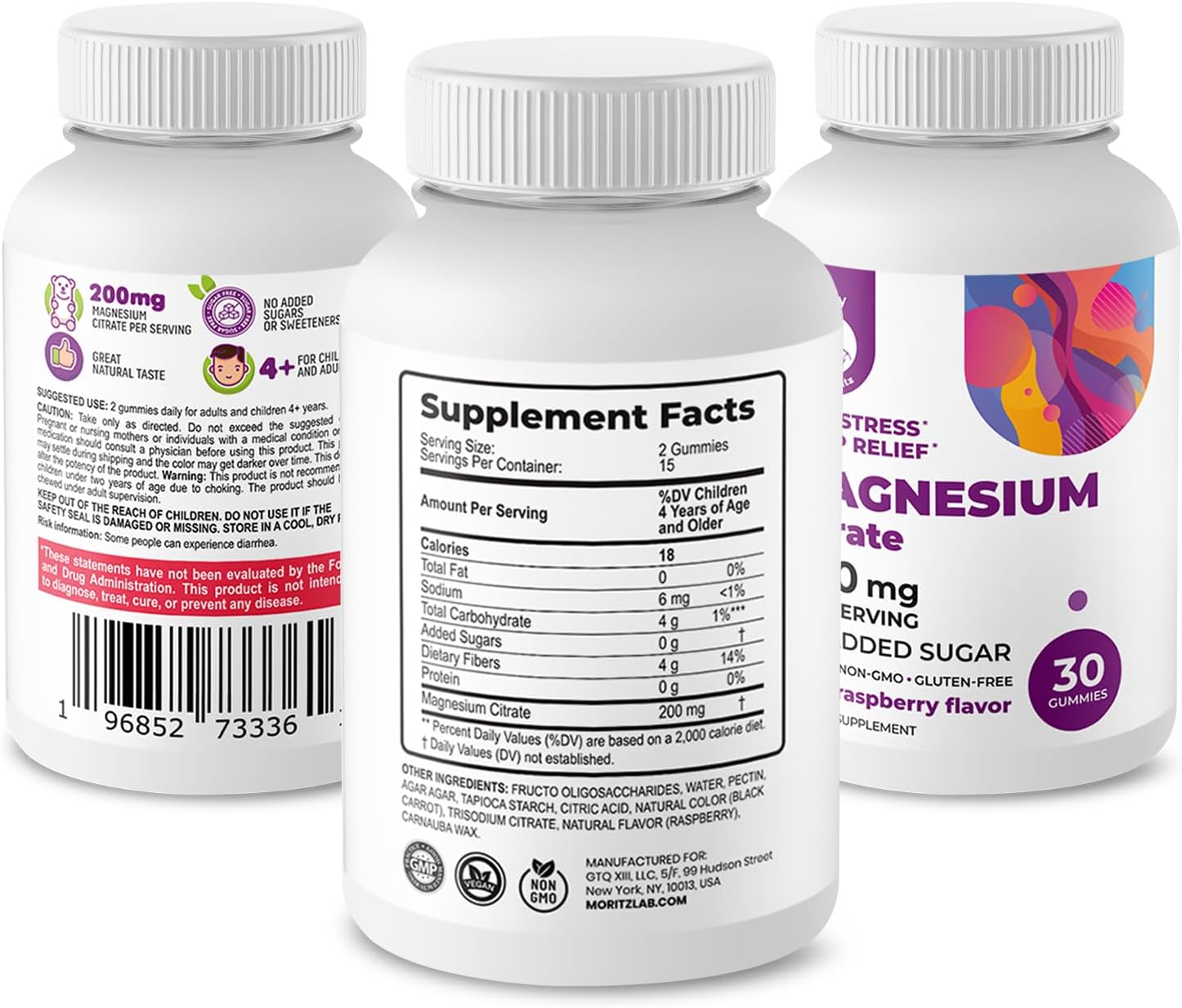 Sugar-Free Magnesium Gummy Bundle for Adults and Kids - Dr. Moritz Calm Magnesium Gummies (200mg, 30 Count) and Kids Magnesium Gummies (120 Count, 2 Pack) - BoostGo Australia