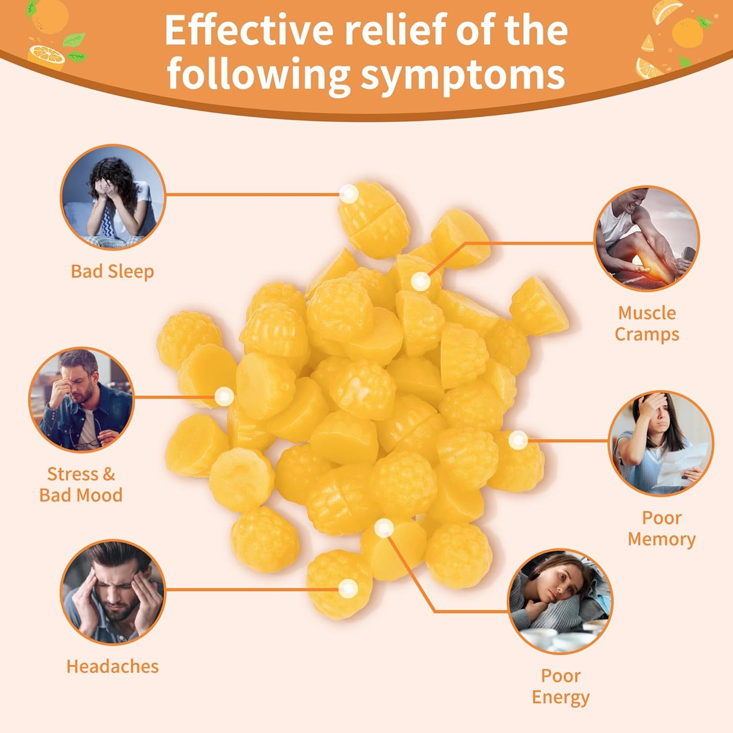 Sugar-Free Magnesium Potassium Gummies with Vitamins for Calm Mood & Sleep - 240 Gummies, 1000mg