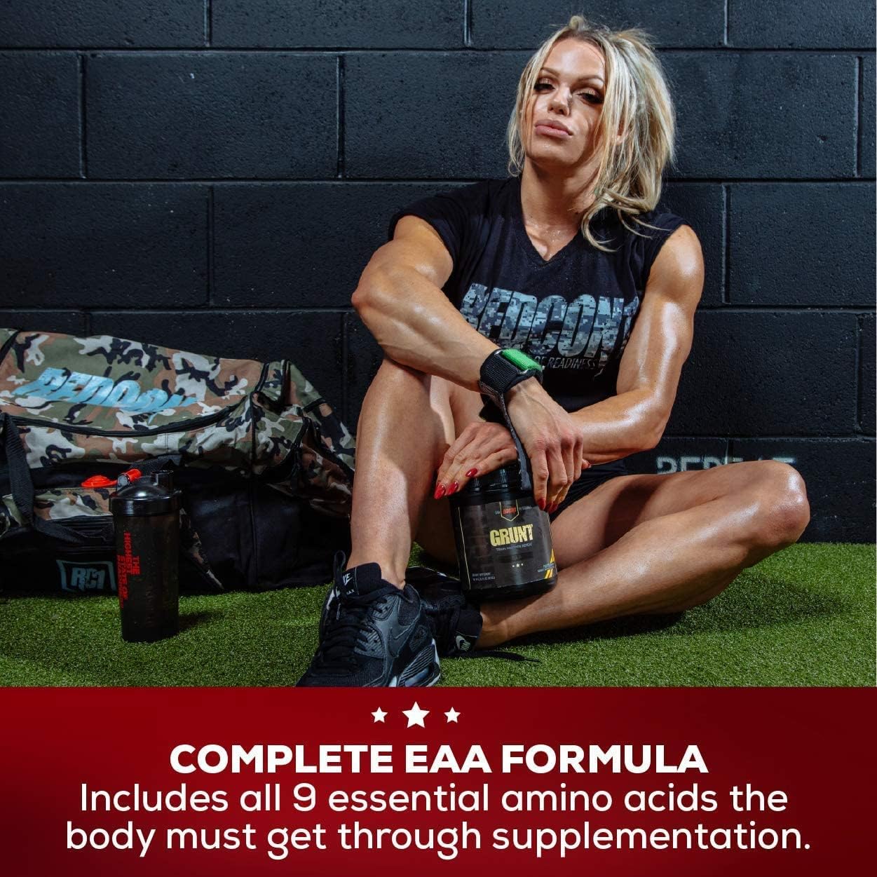 Sugar-Free Mango EAA Powder - REDCON1 Grunt Essential Amino Acids for Post-Workout Recovery (30 Servings)