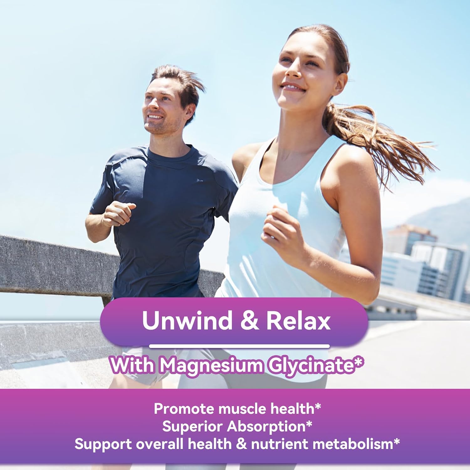 Sugar-Free Mixed Berry Flavored Magnesium Gummies with Potassium, Vitamin D, B6, CoQ10 - 400mg Magnesium Glycinate and 200mg L-Threonate for Muscle - 60 Gummies