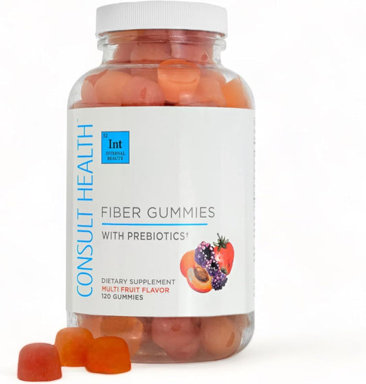 Sugar Free Multi Fruit Flavored Fiber Gummies - 6g Prebiotic Plant-Based Fiber Blend - 120 Count by Consult Health