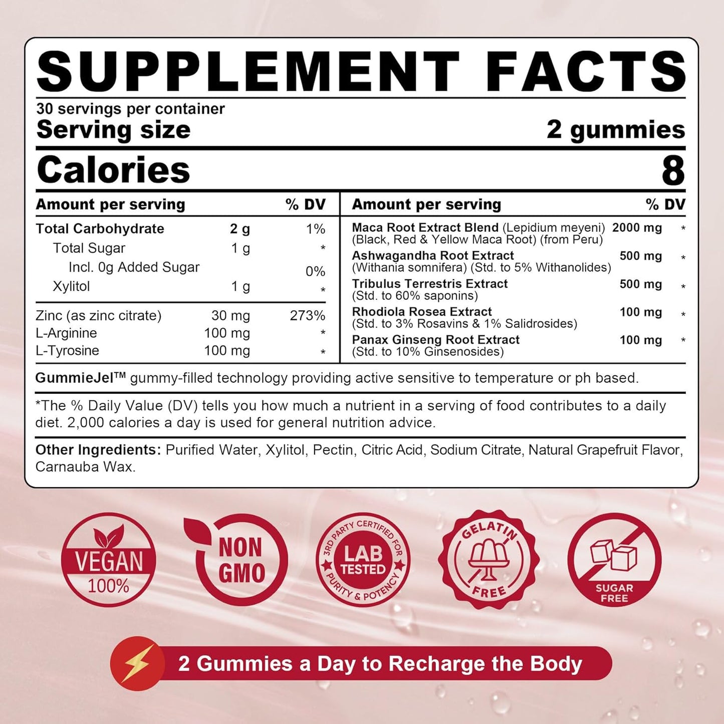 Sugar-Free NEVISS Maca Root Gummies with Menopause Probiotic for Women - 2000mg