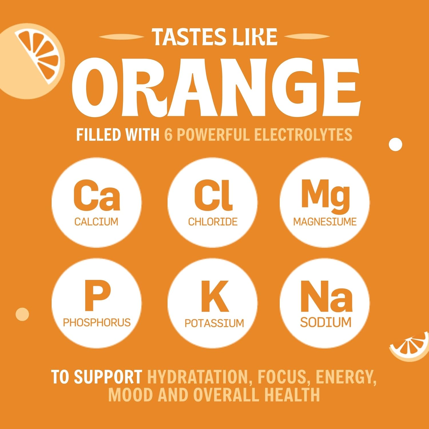 Sugar-Free Orange Electrolyte Powder - Zero Calories, Carbs, or Artificial Ingredients - Keto & Vegan-Friendly - 90 Servings