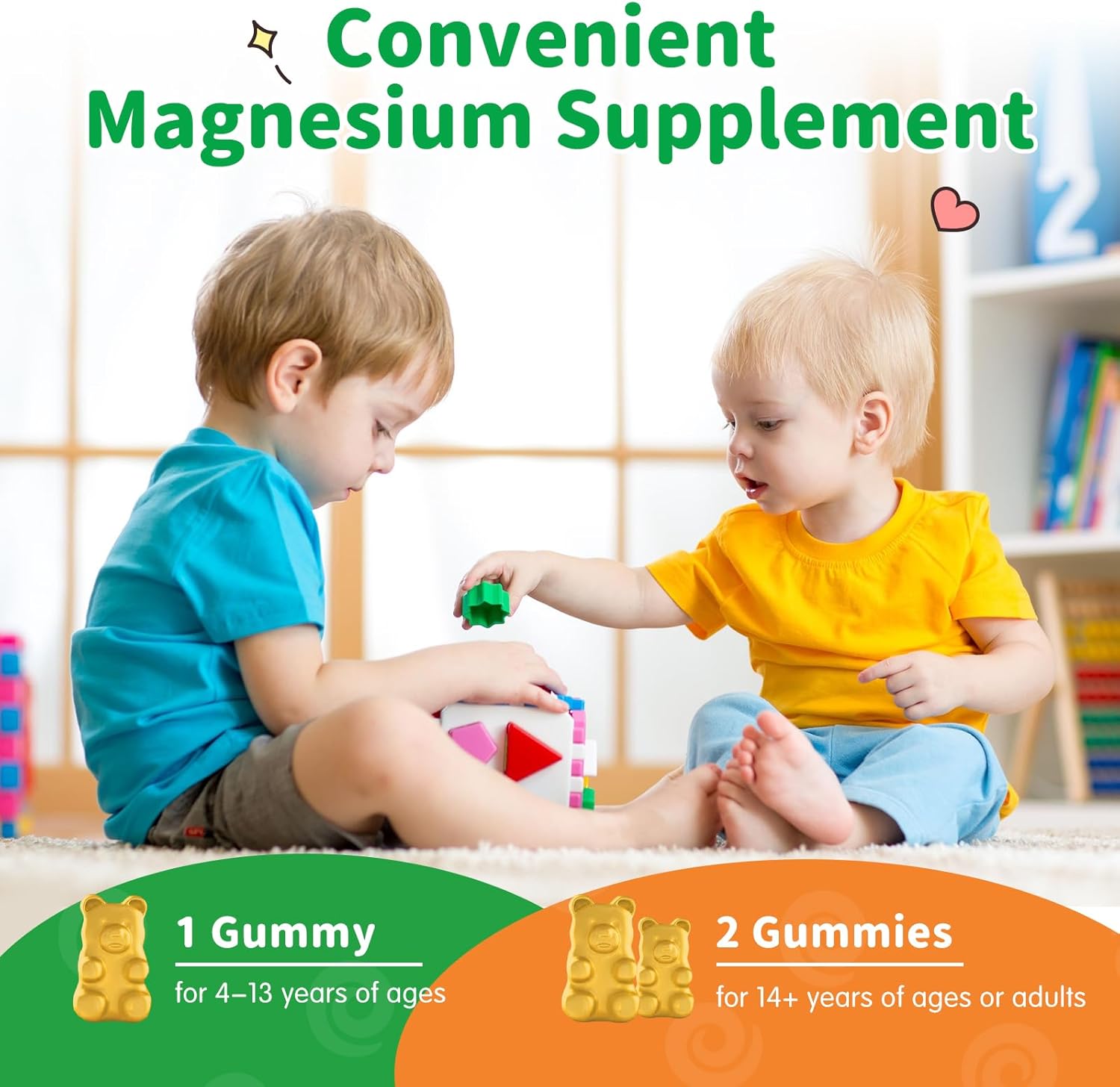 Sugar-Free Pineapple Magnesium Gummies for Kids & Adults - Magnesium Glycinate with L-Theanine, Vitamin B6, D3 for Sleep, Relaxation, Brain Health, and Strong Bones - 120 Count