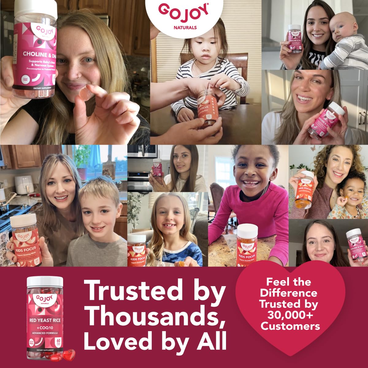 Sugar-Free Red Yeast Rice with CoQ10 Gummies - Vegan Cholesterol Supplements - Gluten-Free & Non-GMO Cholesterol Gummies - 1000 mg Red Rice Yeast Complex - Citrinin-Free Formula