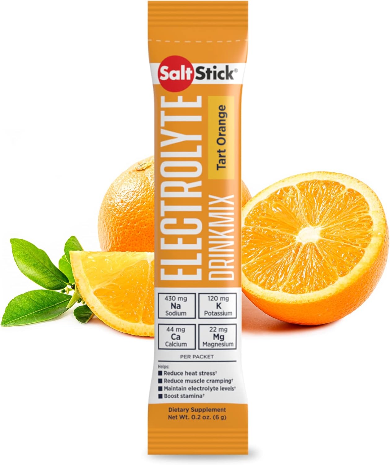 Sugar-Free SaltStick Electrolyte Drink Mix Powder - Orange Flavor, 12 Servings - No Artificial Sweeteners, Hydration Support