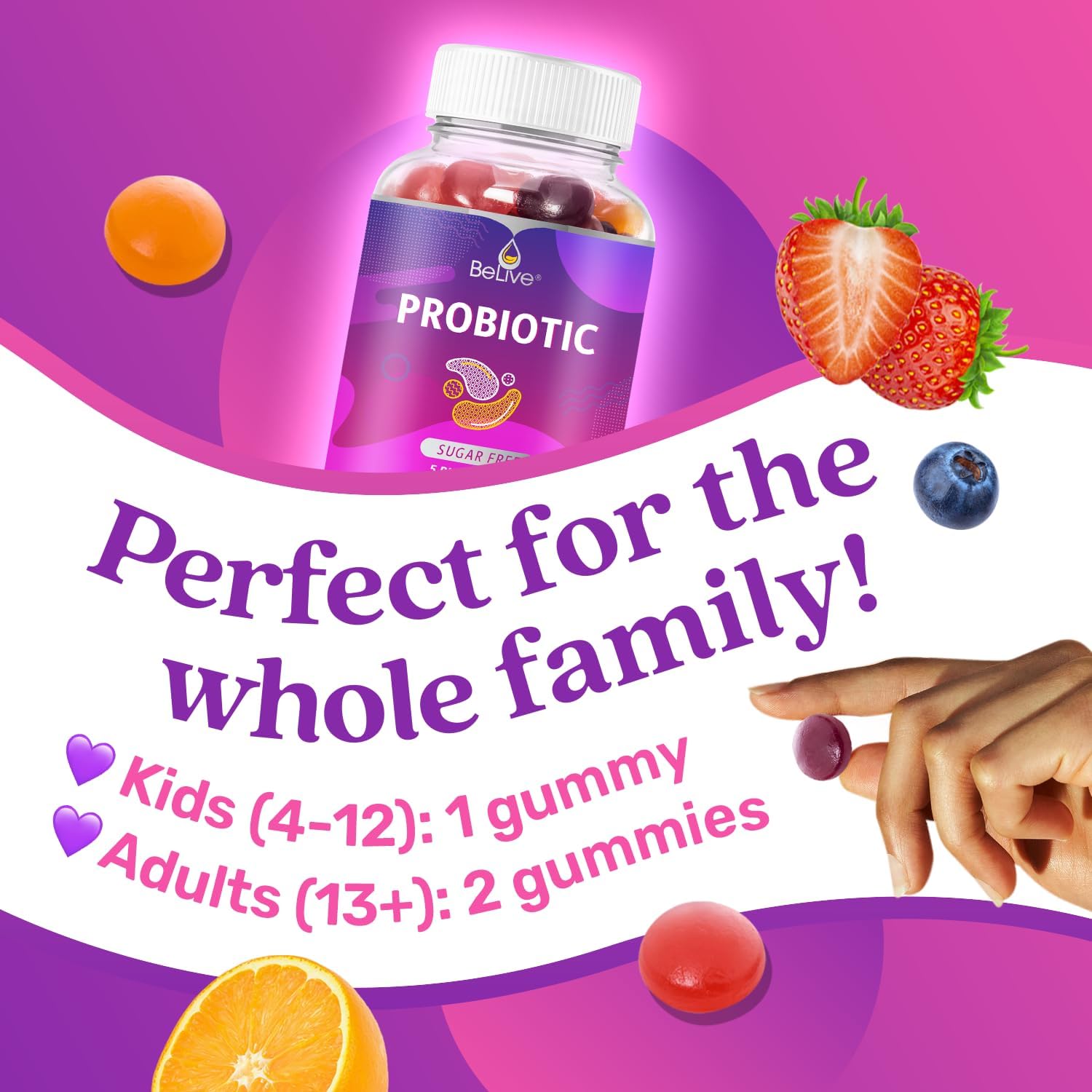 Sugar-Free Vegan Probiotic & Fiber Gummies Bundle for Digestive Health