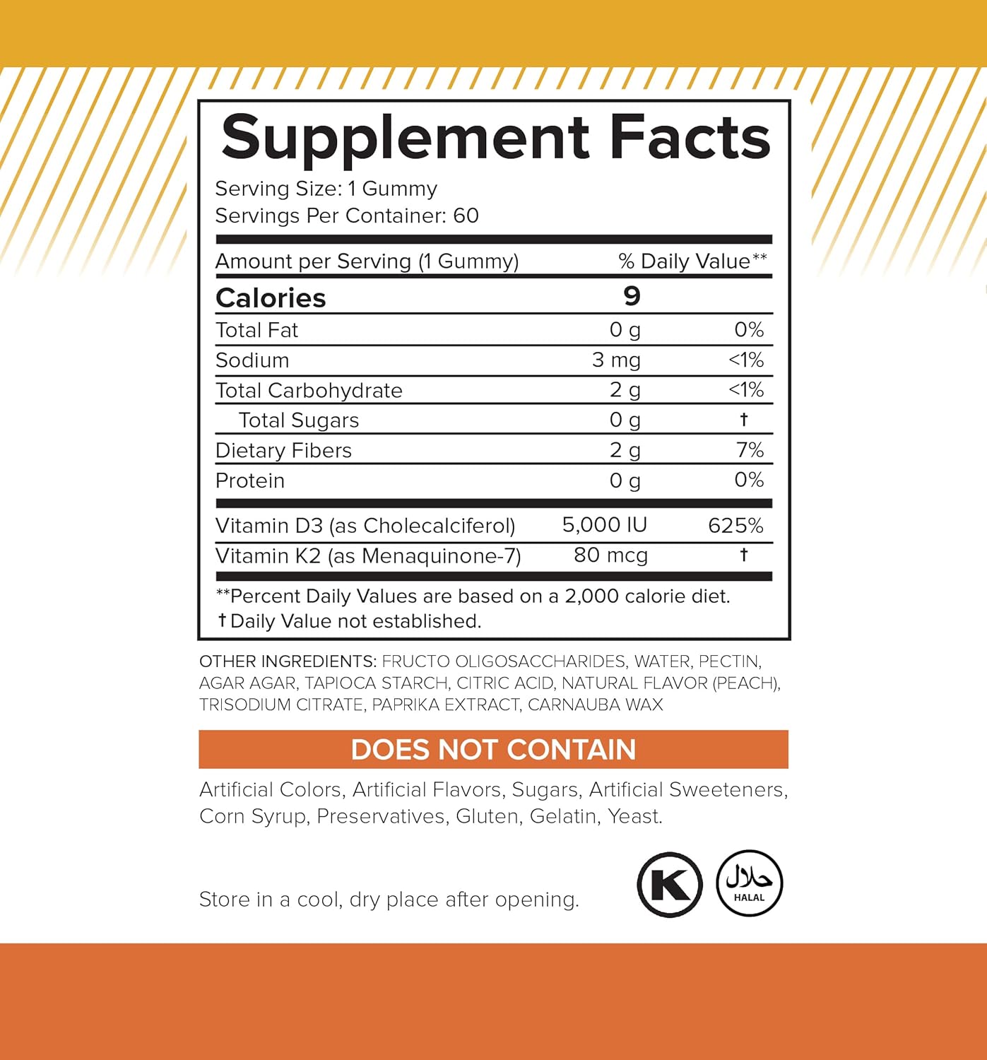 Sugar Free Vitamin D3 K2 Gummies (60 Gummies) + Extra Strength Magnesium Gummies (180 Gummies) - 5000 IU D3 + 80 mcg K2 & 500 mg Magnesium Citrate
