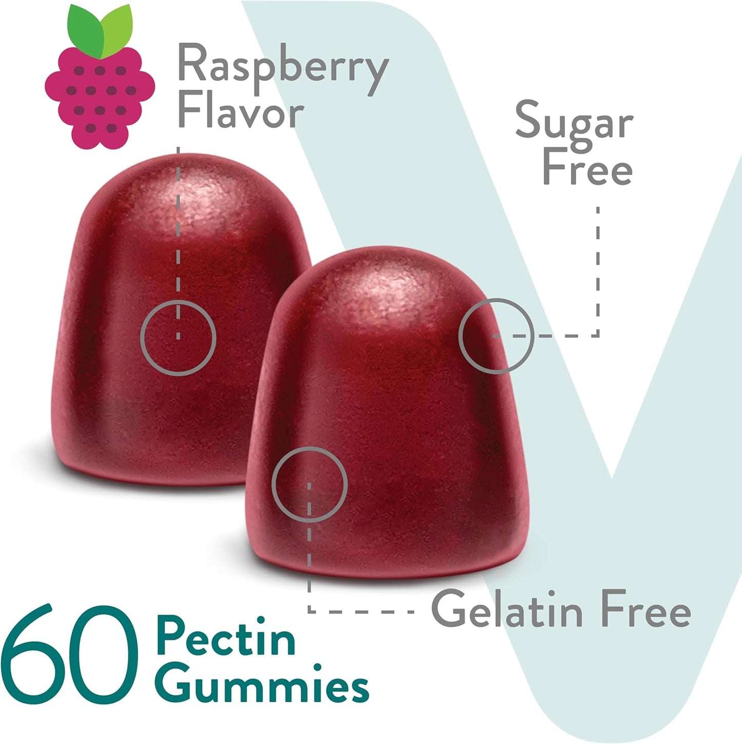 Sugar-Free Viteey Biotin Gummies 5,000mcg for Hair, Skin, Nails - Vegan, Gluten-Free - Raspberry Flavor - Hair Growth, Healthy Skin, Strong Nails