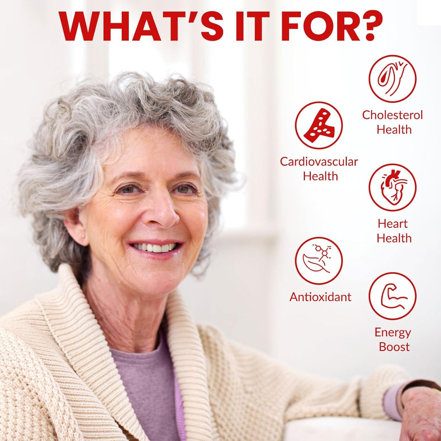 Sugar-Free Whoyun Red Yeast Rice CoQ10 Gummies - 60 Chewables for Heart Health & Cholesterol Support