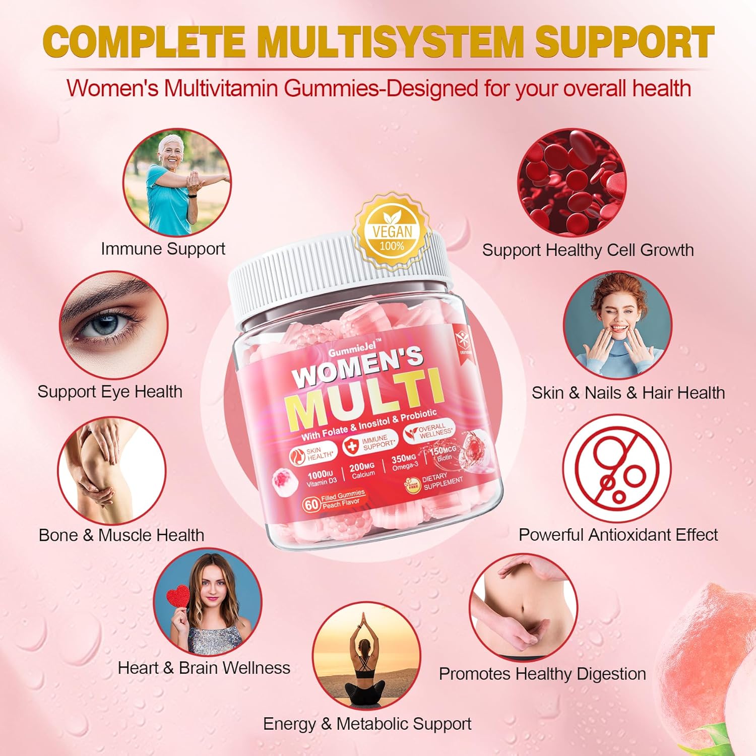 Sugar-Free Women's Multivitamin Gummies by envycure - Essential Daily Nutrition for Women with No Added Sugar