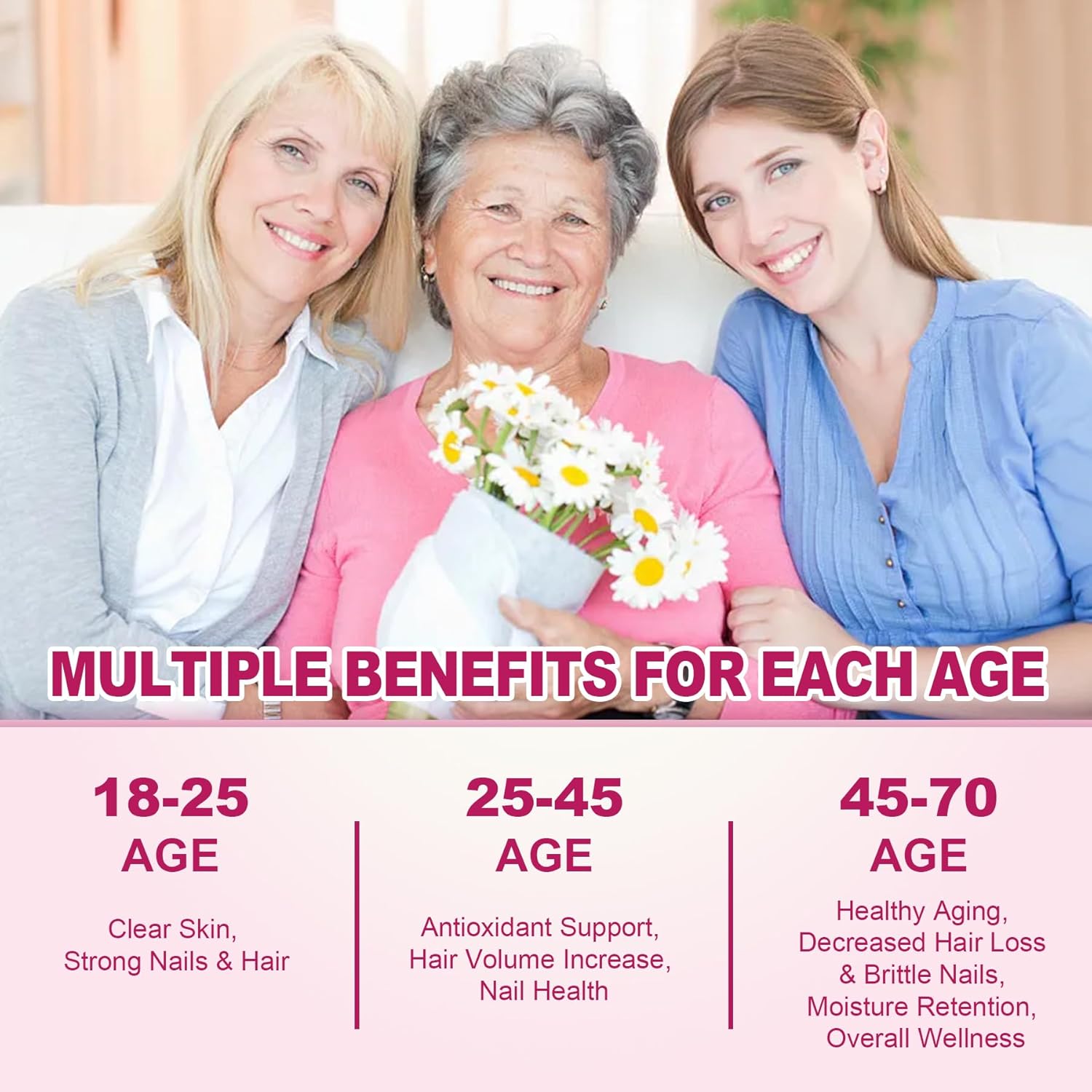 Sugar Free Women's Multivitamin Gummies with Biotin, Collagen, Hyaluronic Acid, and Vitamin Complex - Hair, Skin, Nails, Energy Booster