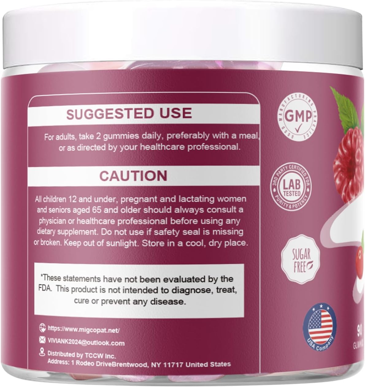 Sugar-Free Women's Multivitamin Gummies with Prebiotics, Omega-3, CoQ10, and Essential Vitamins for Heart, Brain, Gut, Energy, and Immune Support