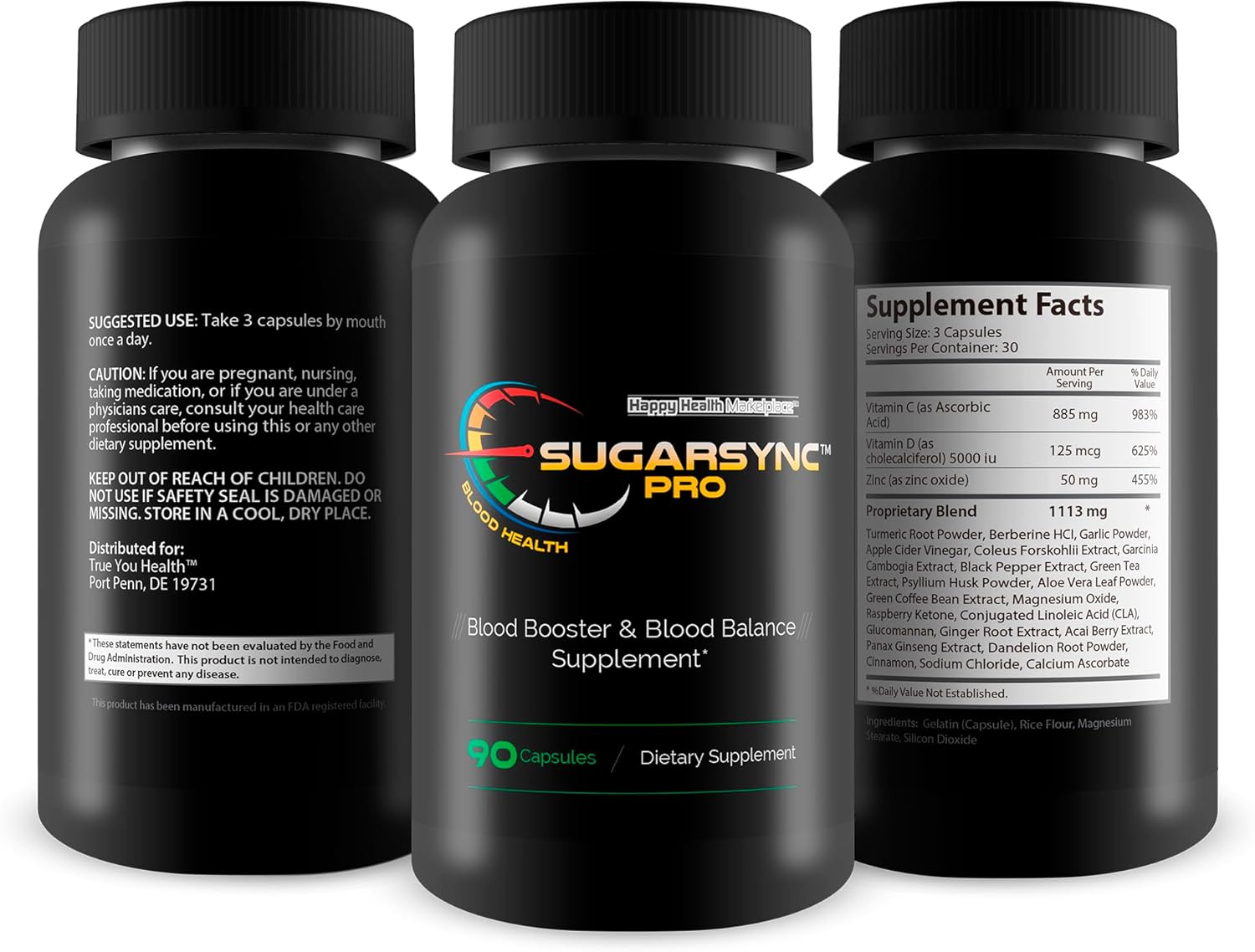 Sugar Sync Pro Blood Health Supplement - Promotes Healthy Blood Balance & Sugar Support - Blood Booster Capsules for Optimal Health & Wellness
