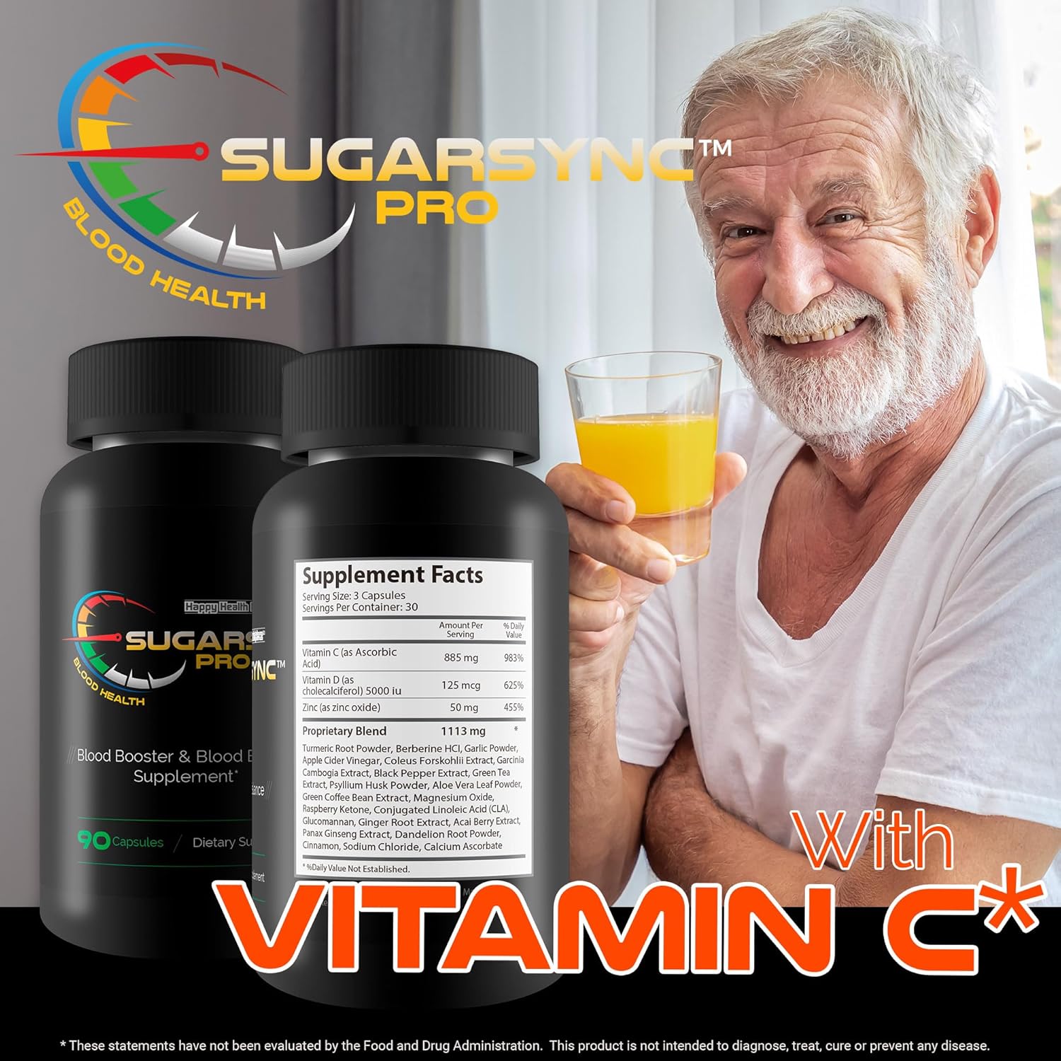 Sugar Sync Pro Blood Health Supplement - Promotes Healthy Blood Balance & Sugar Support - Blood Booster Capsules for Optimal Health & Wellness