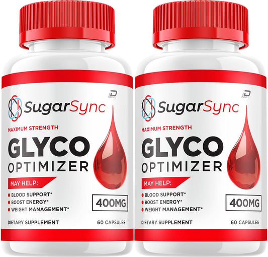 SugarSync Advanced Supplement Capsules - All Natural Formula for Healthy Sugar Levels, Maximum Strength (2 Pack - 120 Capsules)
