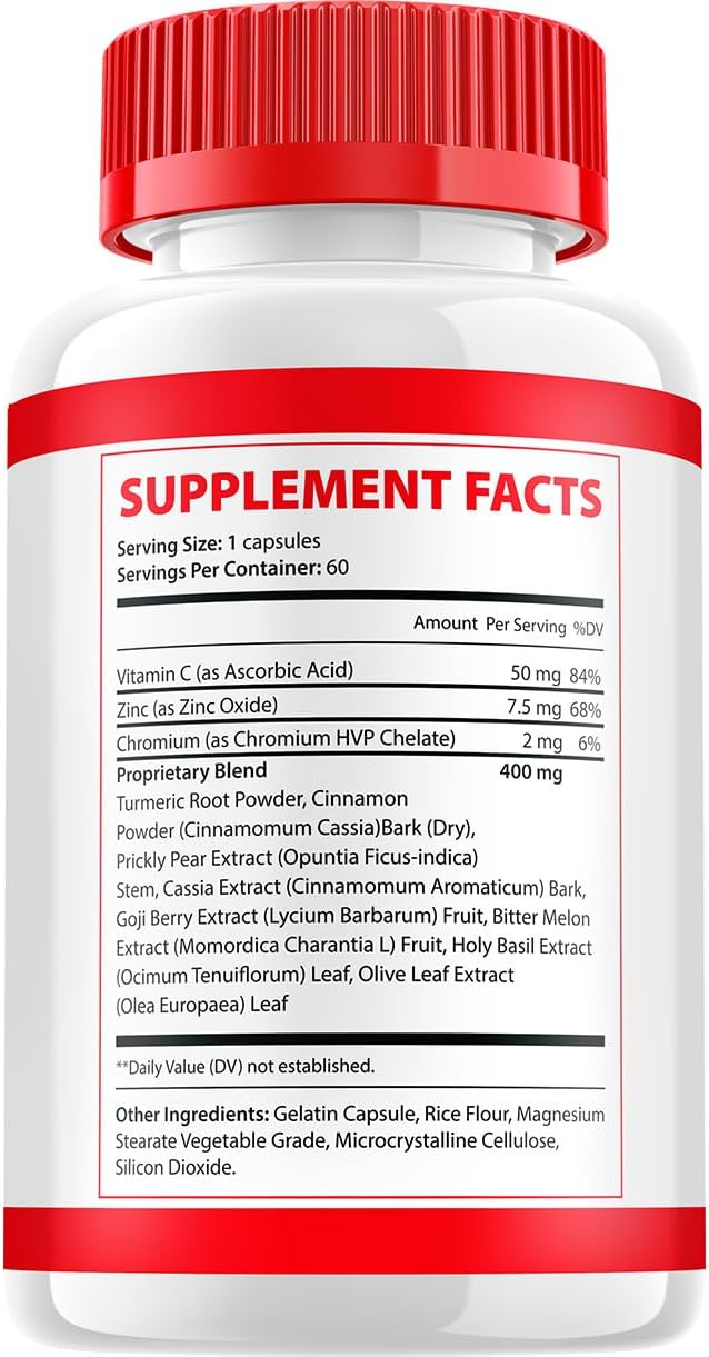 SugarSync Advanced Supplement Capsules - All Natural Formula for Healthy Sugar Levels, Maximum Strength (2 Pack - 120 Capsules)