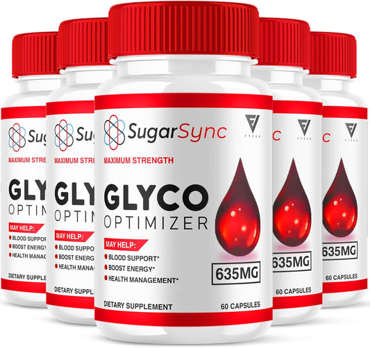 SugarSync Glyco Optimizer Capsules - Maximum Strength Blood Support Supplement (300 Capsules)