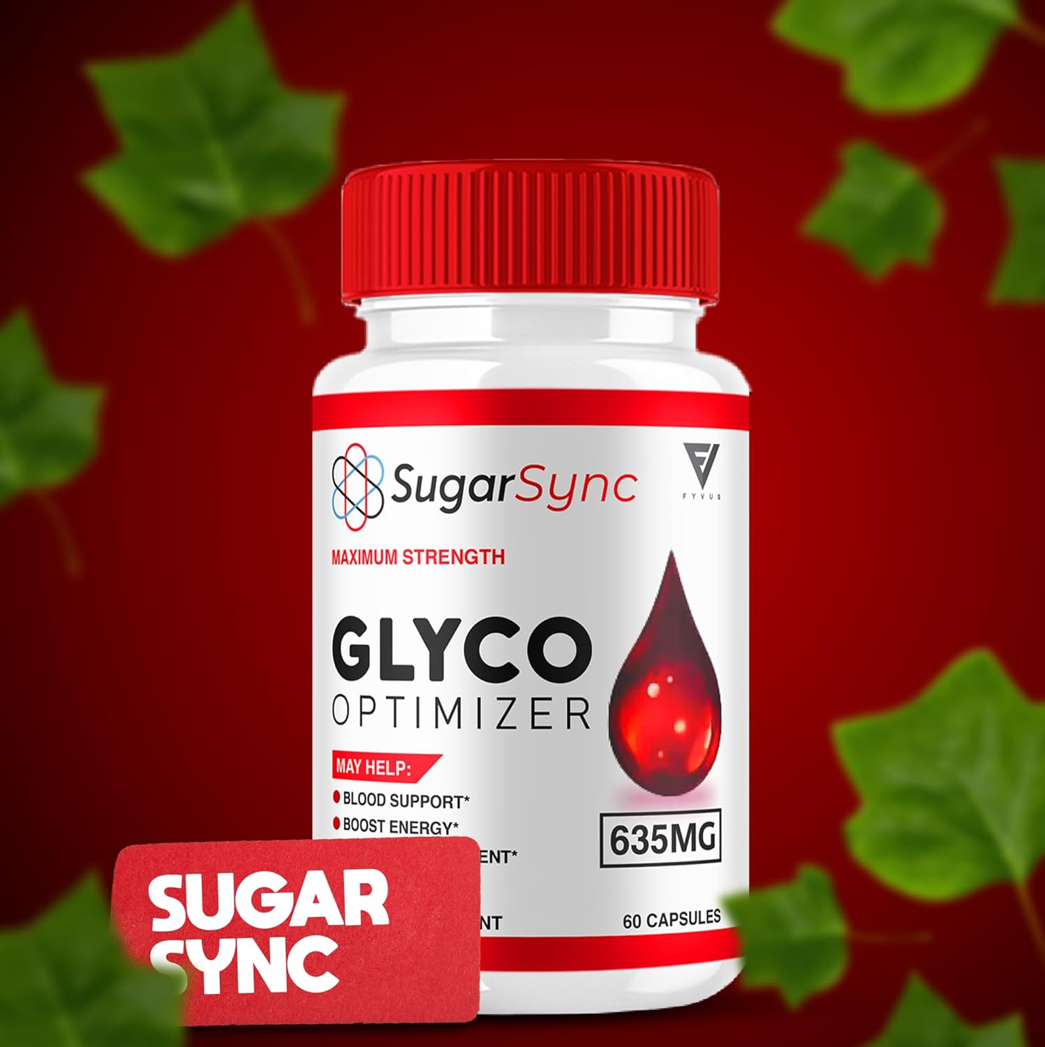 SugarSync Glyco Optimizer Capsules - Maximum Strength Blood Support Supplement (300 Capsules)