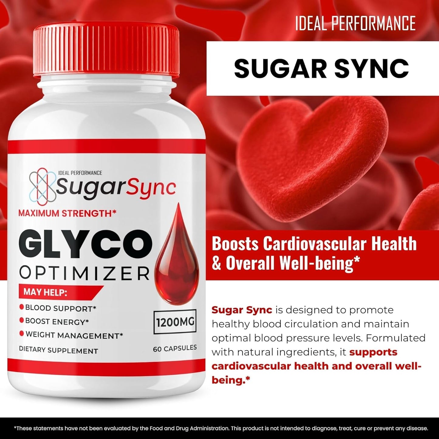 SugarSync Glyco Optimizer Capsules - Maximum Strength All Natural Formula for Health Support (60 Capsules)