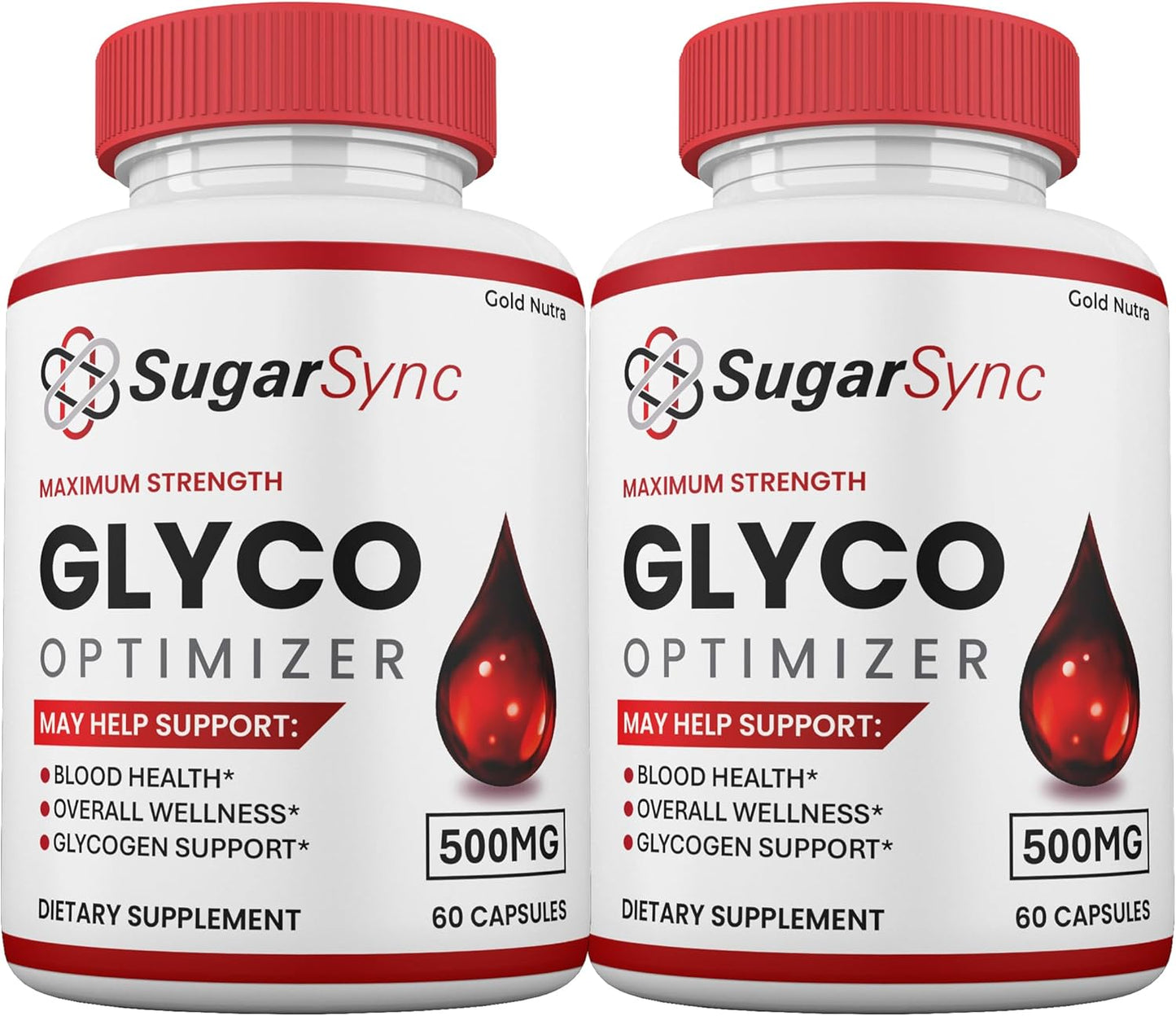 SugarSync Glyco Optimizer Capsules - Nutritional Supplement for Men and Women, Vitamins (2 Pack)