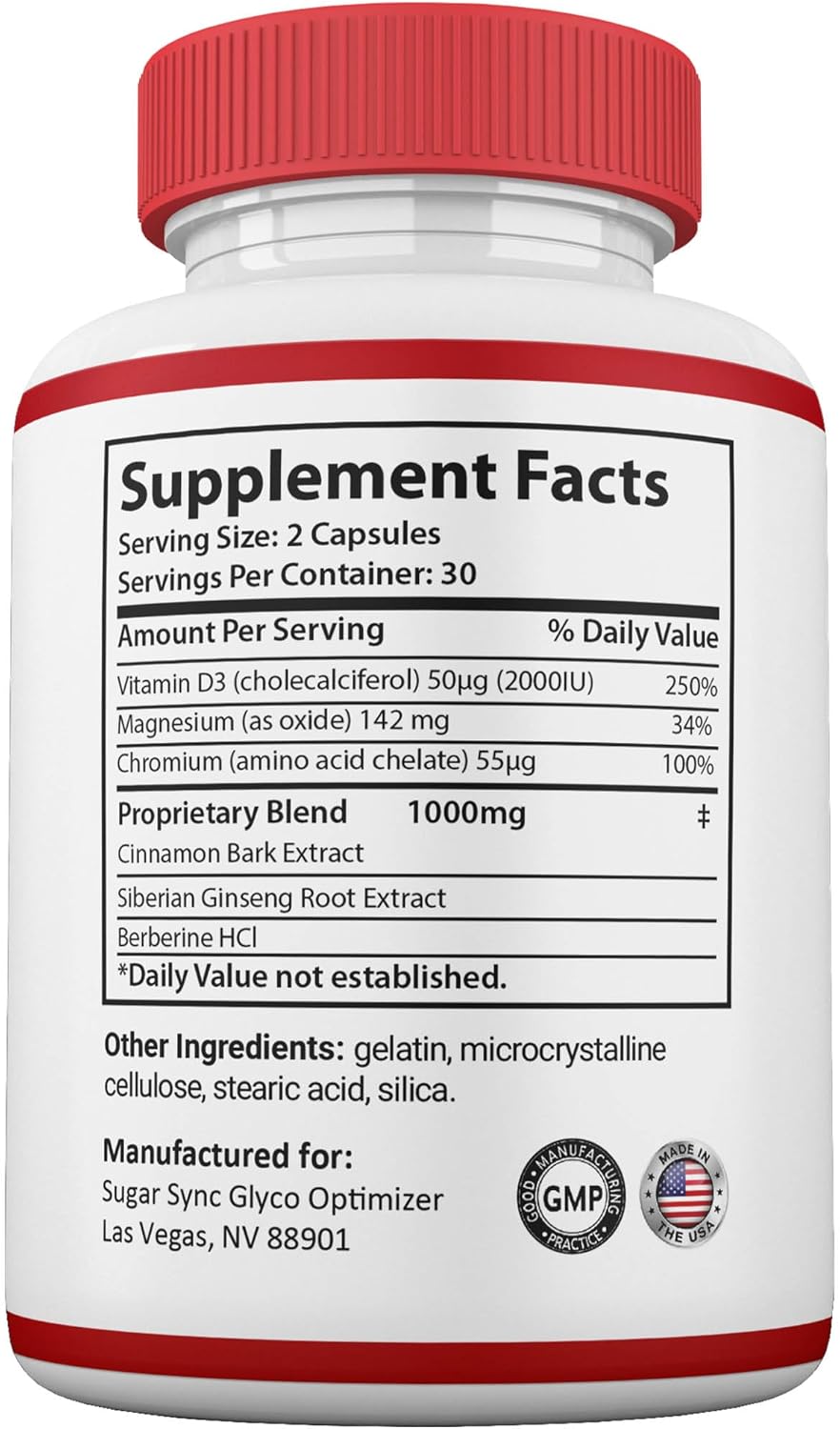 SugarSync Glyco Optimizer Capsules - Nutritional Supplement for Men and Women, Vitamins (2 Pack)