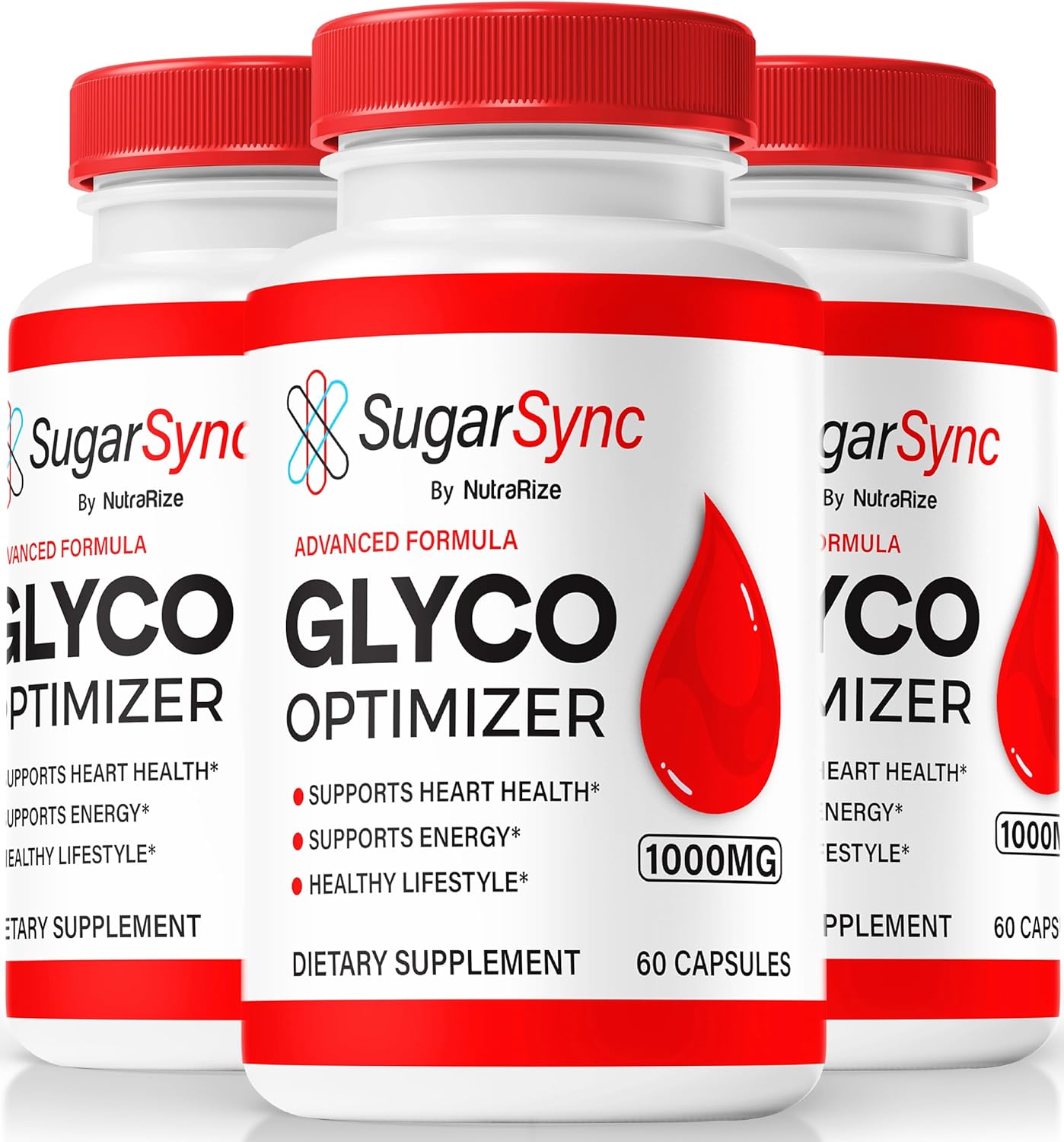 SugarSync Glyco Optimizer Capsules (3 Pack) - Joint & Glucose Support Supplement with Detox Formula - 180 Capsules