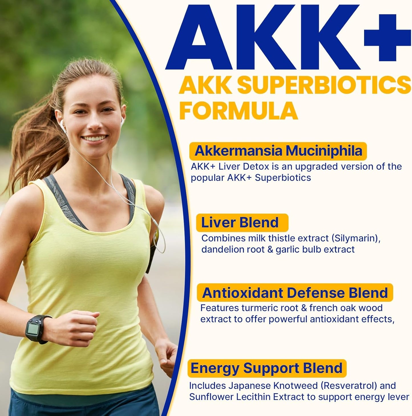 Summatah Akk+ Superbiotics: 20 Billion Afu Akkermansia Probiotic Supplement with Milk Thistle and Taraxasterol for Antioxidant, Gut, and Skin Health - 120 Count