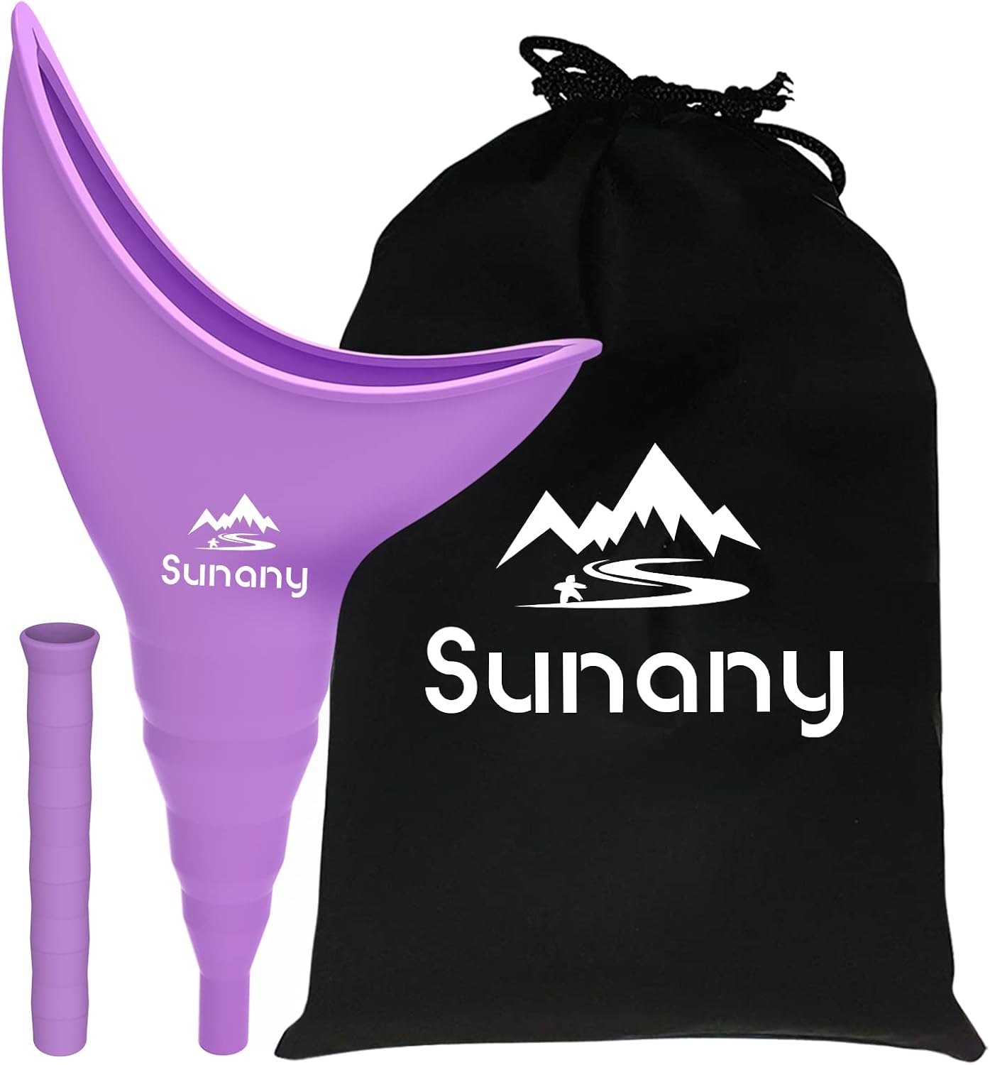 Sunany Portable Female Urinal with Silicone Funnel - Reusable and Ideal for Outdoor Activities, Camping, and Travel