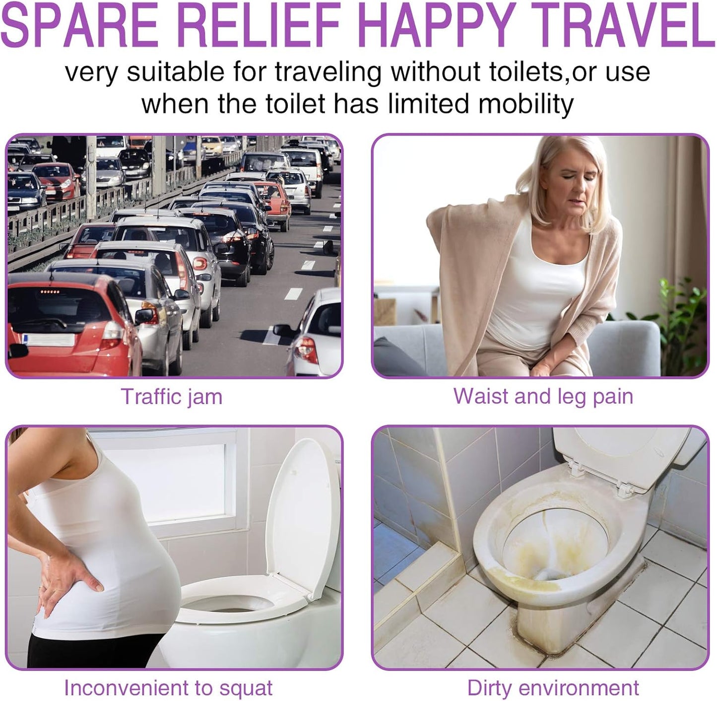 Sunany Portable Female Urinal with Silicone Funnel - Reusable and Ideal for Outdoor Activities, Camping, and Travel