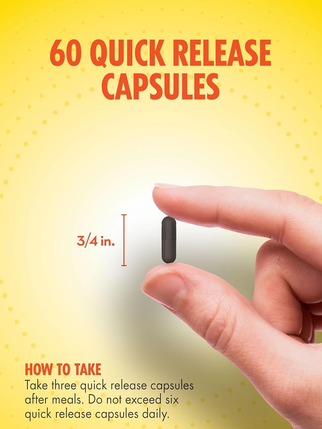 Sundance Activated Charcoal Capsules - 780mg, 60 Quick Release, Non-GMO & Gluten Free Absorbent Supplement