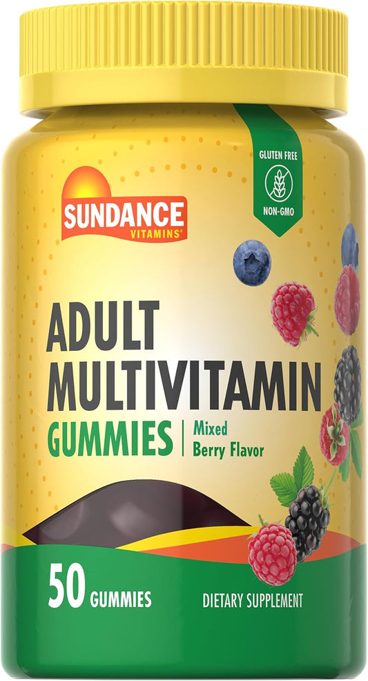 Sundance Mixed Berry Multivitamin Gummies for Adults - Non-GMO & Gluten Free - Men & Women's Supplement