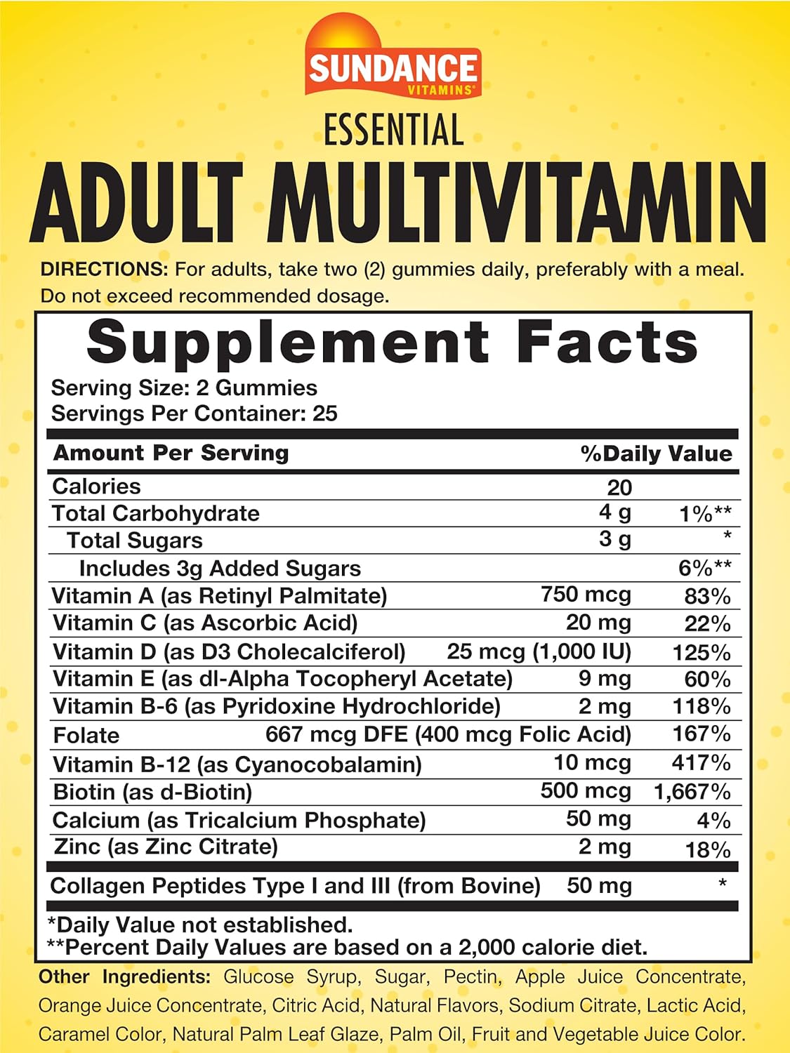 Sundance Mixed Berry Multivitamin Gummies for Adults - Non-GMO & Gluten Free - Men & Women's Supplement