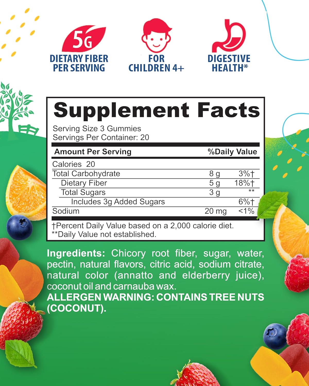 SUNNY SAM Fiber Gummies - Chewable Immunity Gummy for Kids and Adults