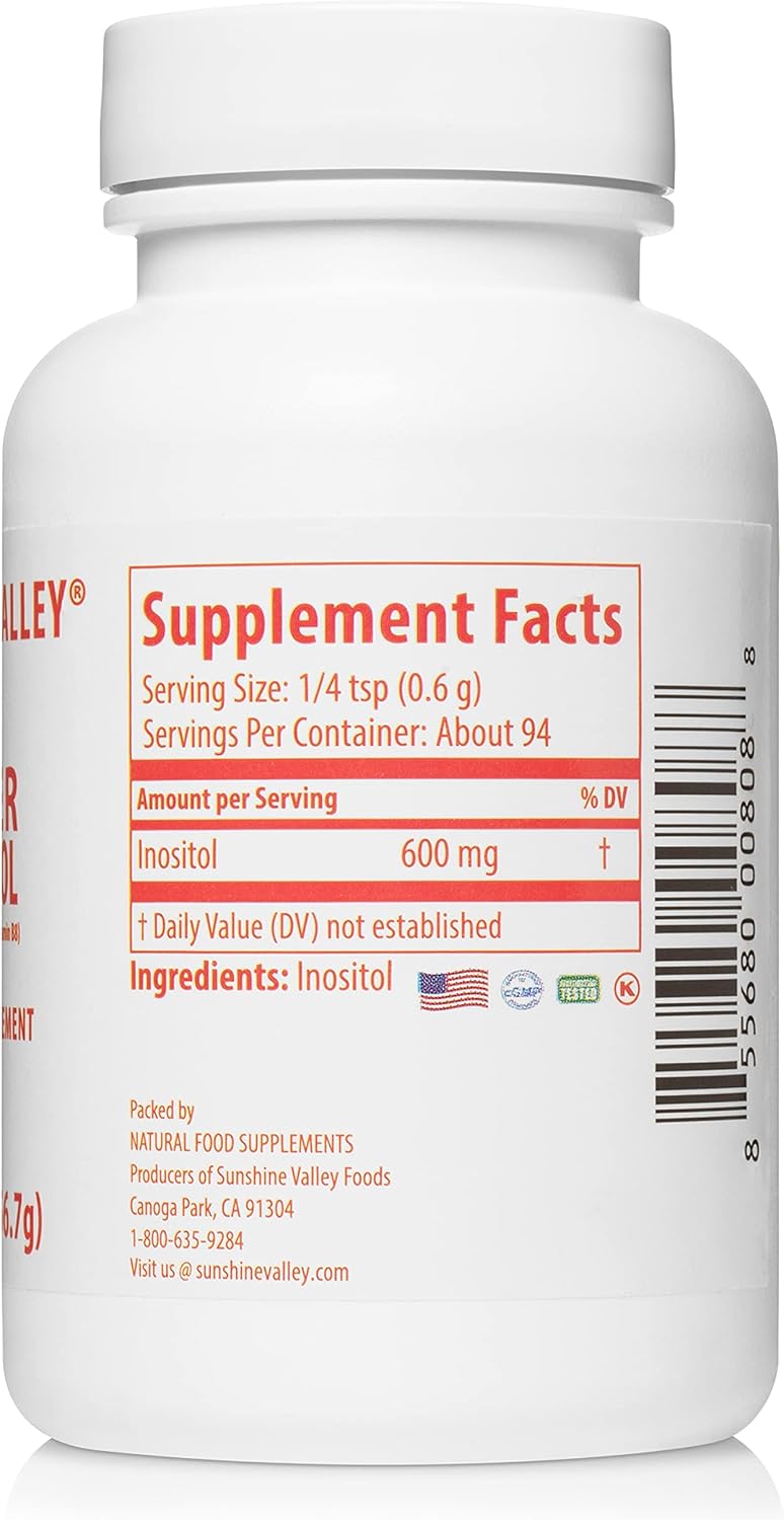 Sunshine Valley Super Inositol Powder - Natural PCOS Fertility Support - 2 oz