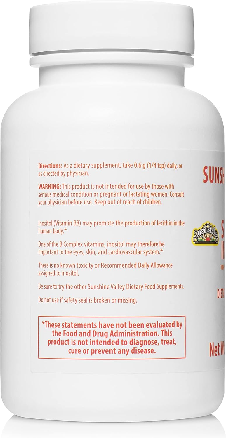 Sunshine Valley Super Inositol Powder - Natural PCOS Fertility Support - 2 oz