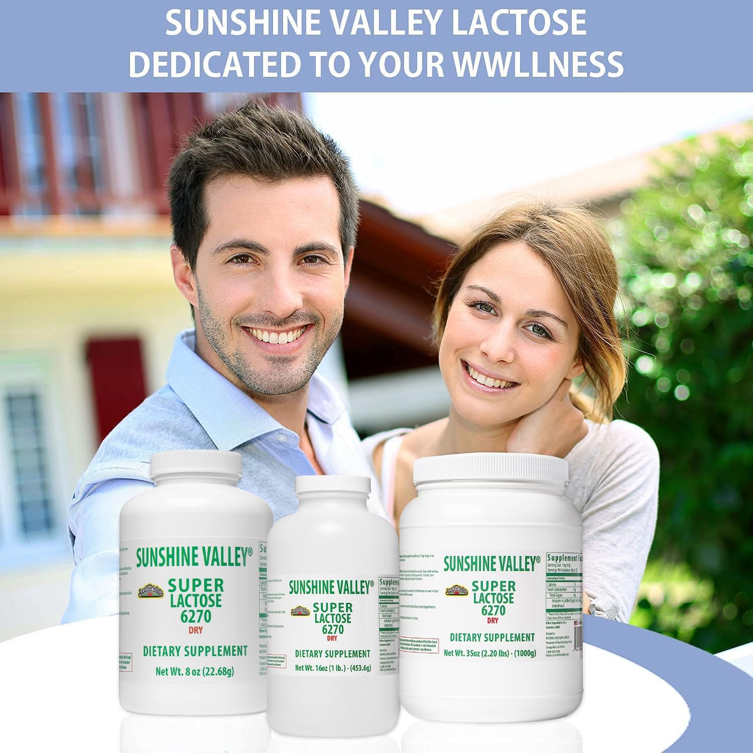 Sunshine Valley Super Lactose Dry Powder - Gluten-Free Baking Enhancer and Sweetener, 16 oz