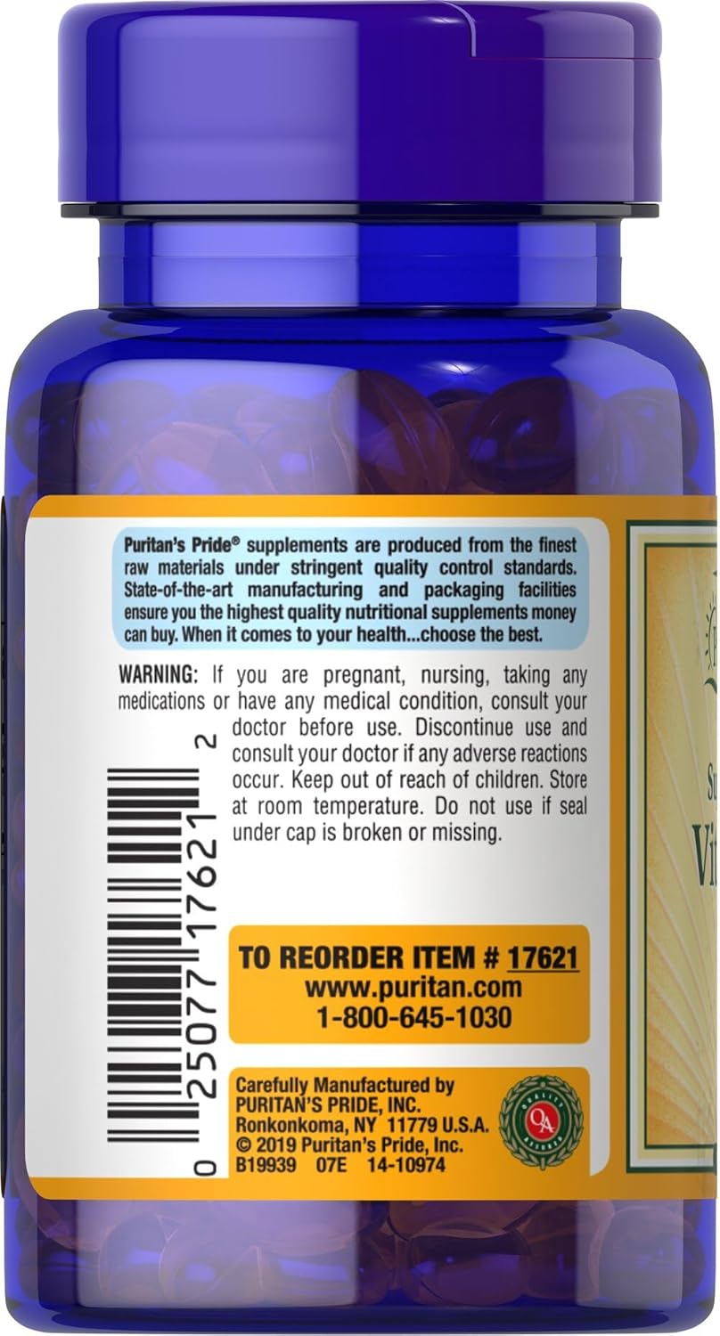 Sunvite Super High Potency Vitamin D3 2000IU Softgels by Puritan's Pride - 100 Count