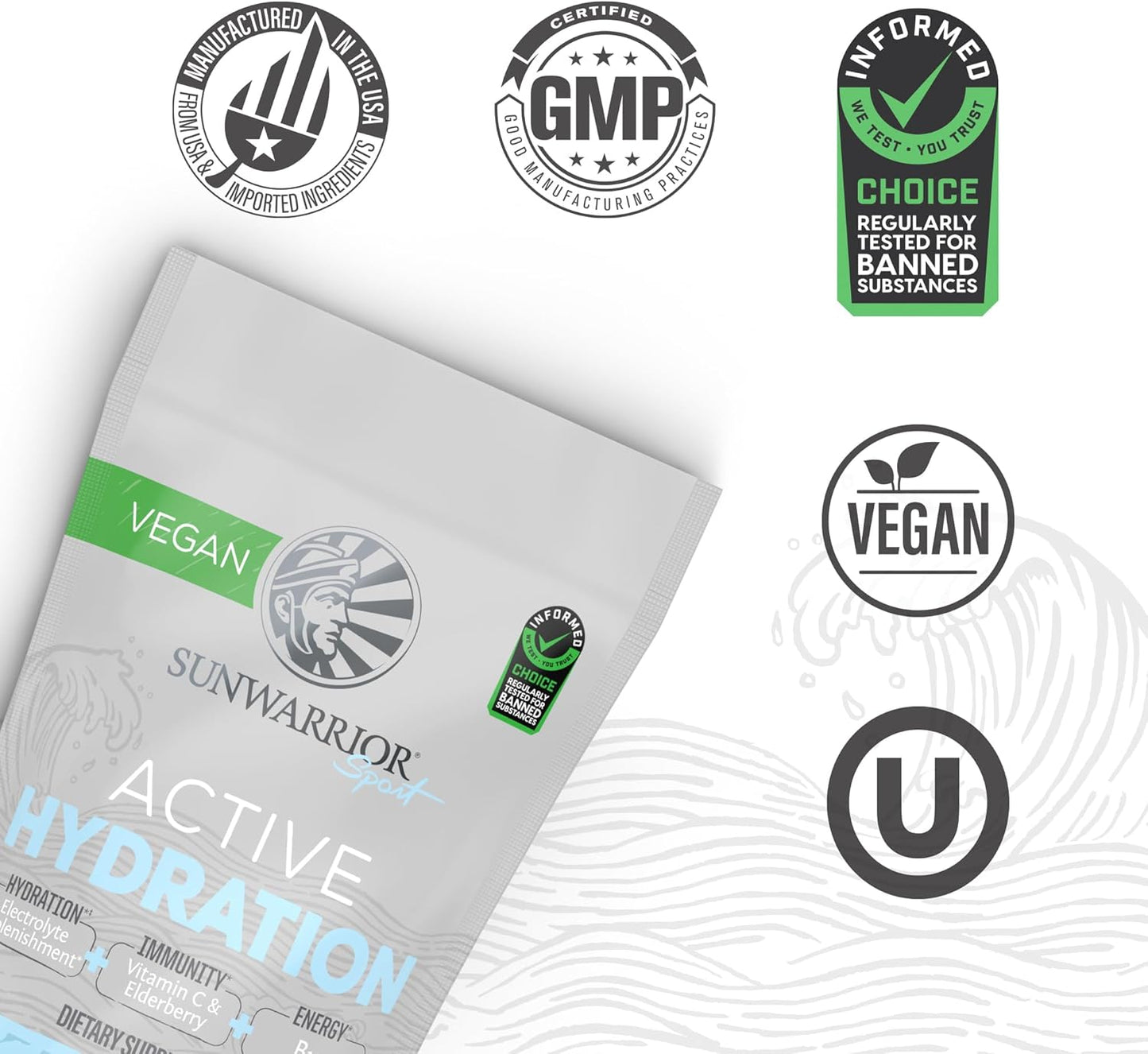 Sunwarrior Coconut Berry Flavored Creatine Monohydrate Powder with Hydration Electrolyte Blend - 60 Servings